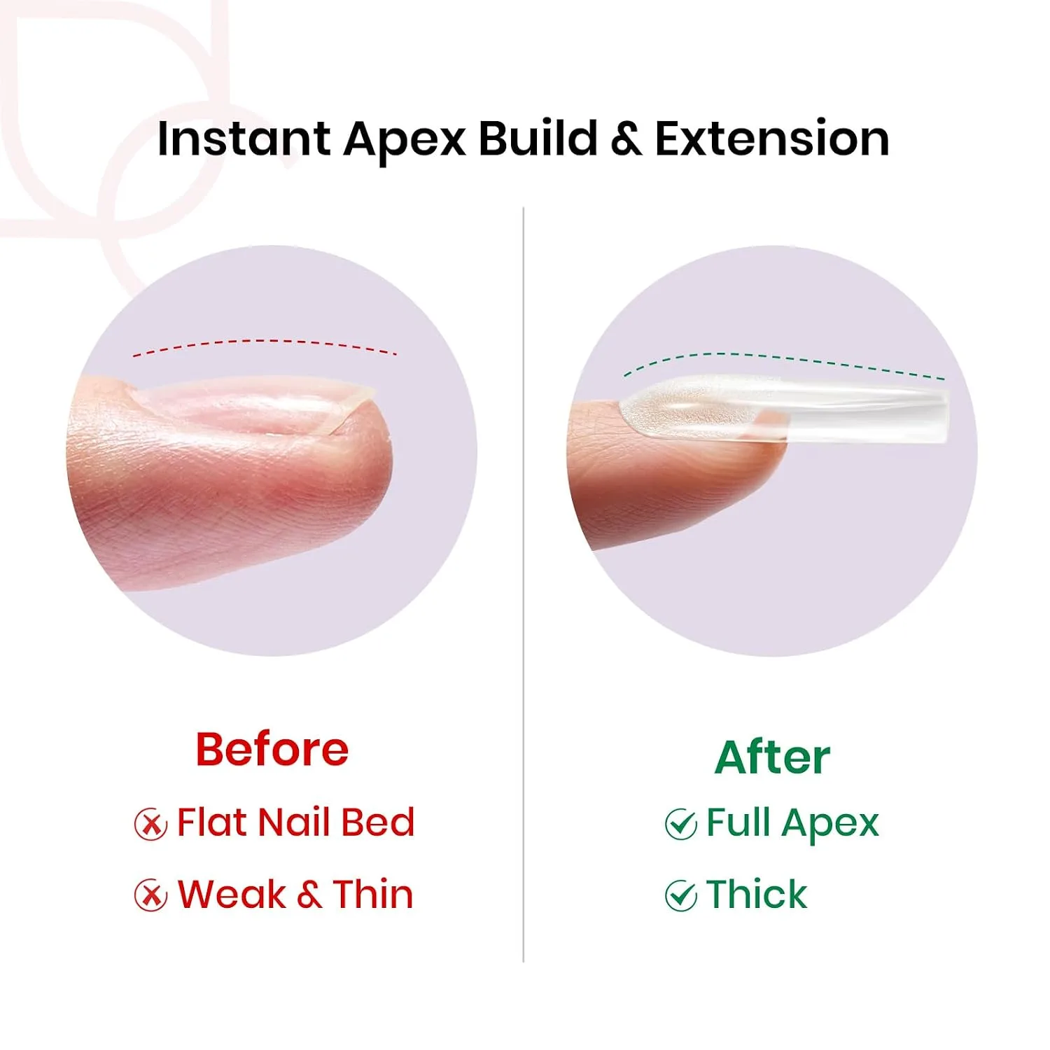 Beetles Tipex Instant Apex Nail Tips Kit, Long Square, 224pcs 16 Sizes