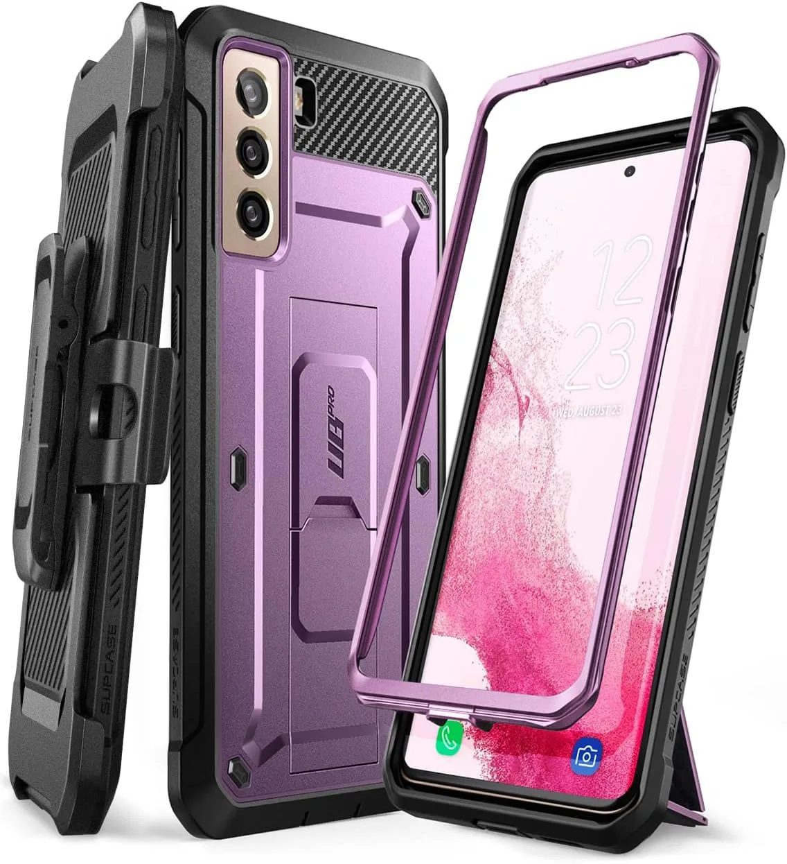 SUPCASE for Samsung Galaxy S22 Case with Built-in Kickstand, Purple