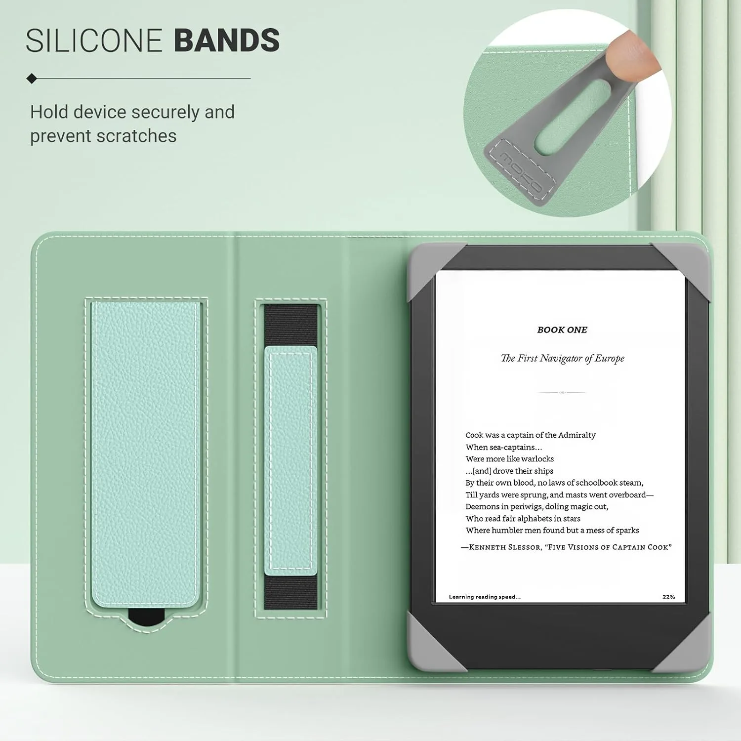 MoKo Universal Case for 6 inch Kindle eReaders and Tablets,Agave Green