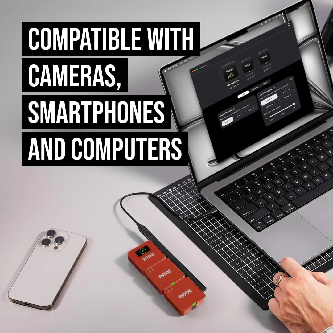 RØDE Wireless GO (Gen 3) Compact Wireless Microphone, 32-Bit Float, Clay