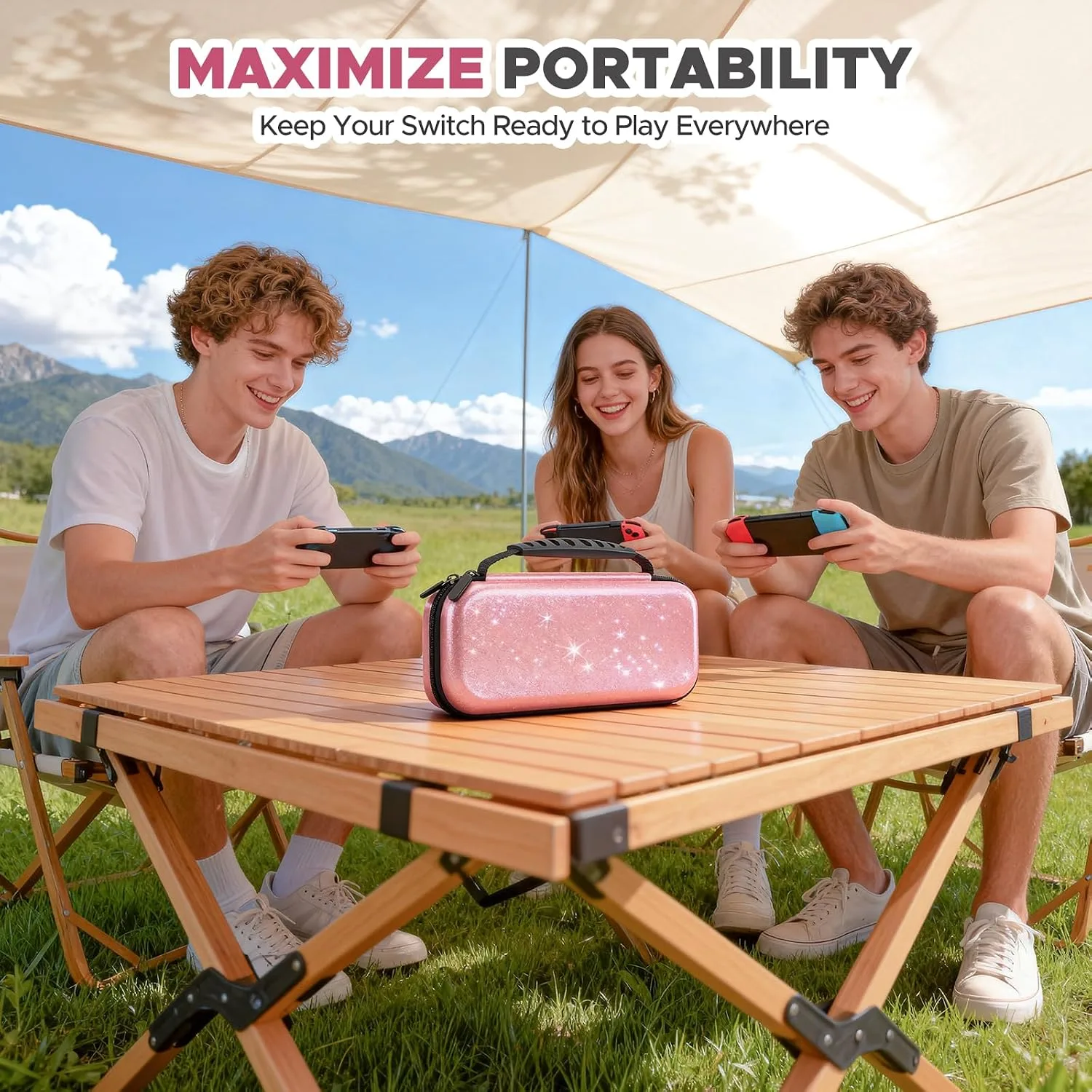 homicozy Pink Carrying Case for Nintendo Switch 2 (2025)