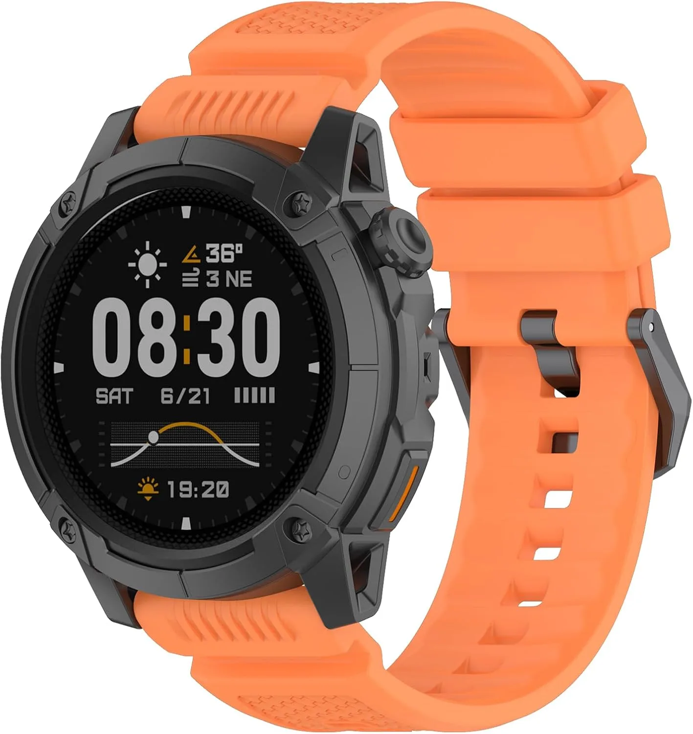 Silicone Strap Compatible with COROS Apex 4 46mm/Nomad, 24mm Band for Garmin Venu X1, Ticwatch Atlas/Pro 5/Pro 5 Enduro, iTOUCH AIR3 Breathable Replacement Bands for Women Men