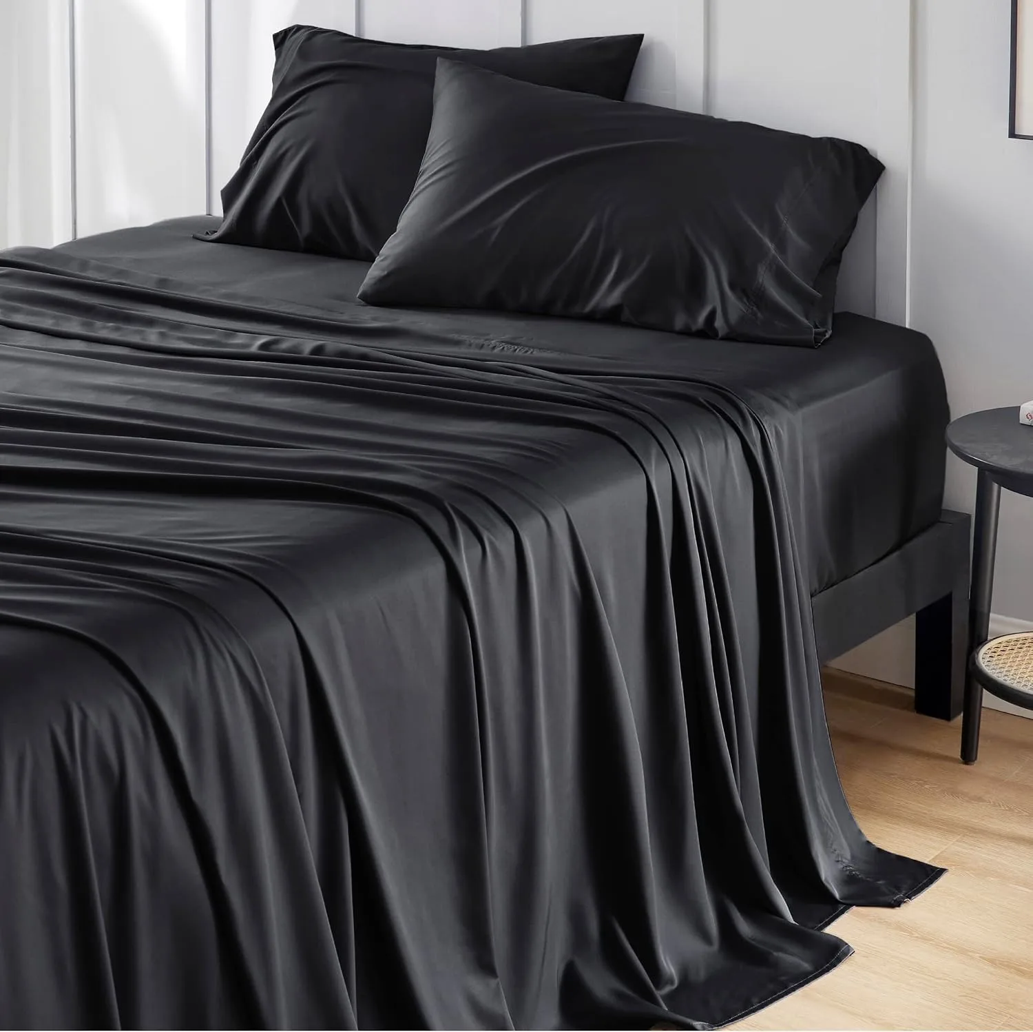 Bedsure PureWoven 100% Rayon Derived from Bamboo, Full Size Sheets, 4 PCS