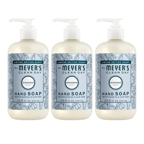 MRS. MEYER'S CLEAN DAY Liquid Hand Soap, Snowdrop, 12.5 fl oz, 3 Pack