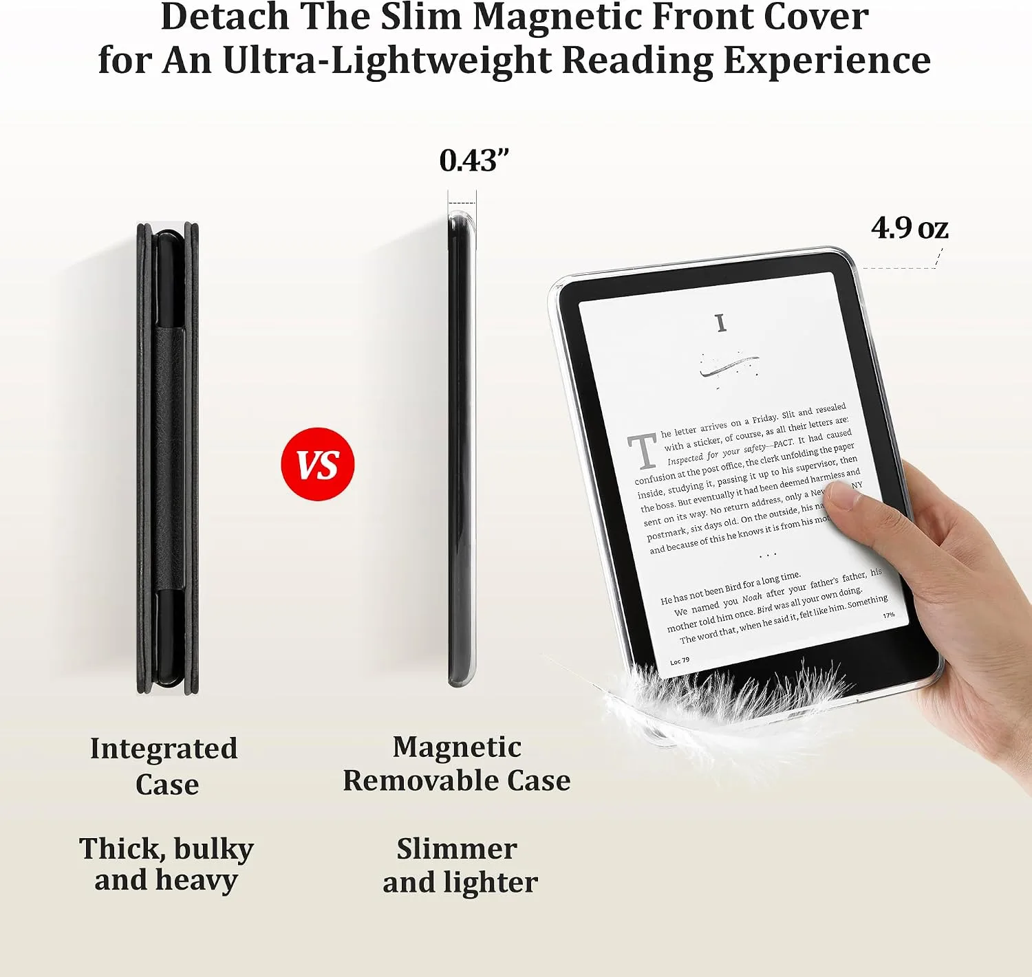 SESENSE Magnetic Case for 7'' Kindle Paperwhite 12th Gen 2024 & Colorsoft