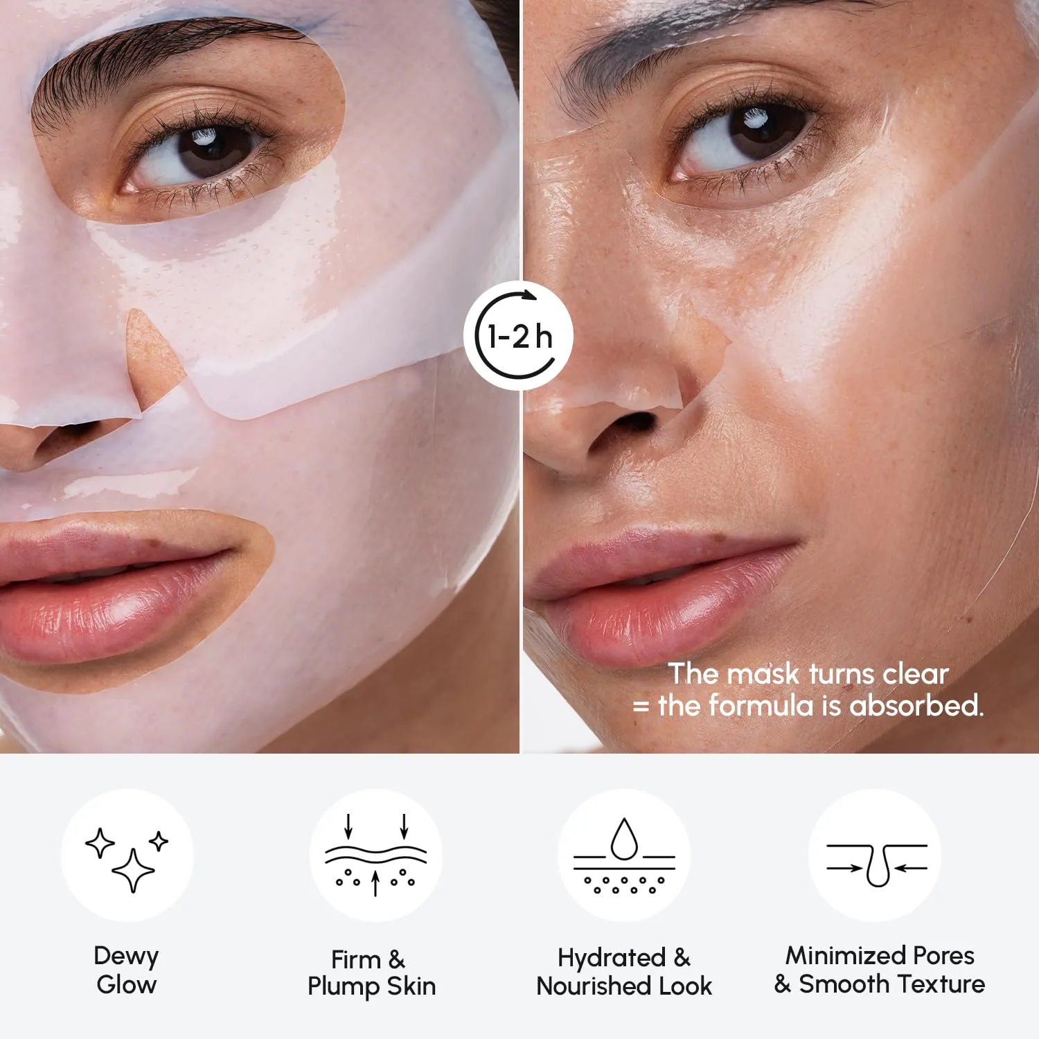 MAREE Hydrogel Collagen Face Mask - Hydrating Cooling Face Masks for Women