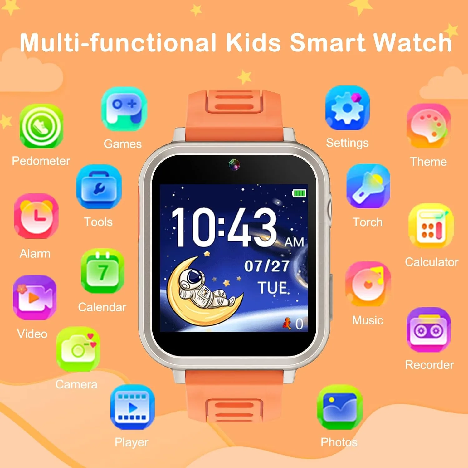 Smart Watch for Kids, Kids Smart Watch with 39 Puzzle Games Camera Video