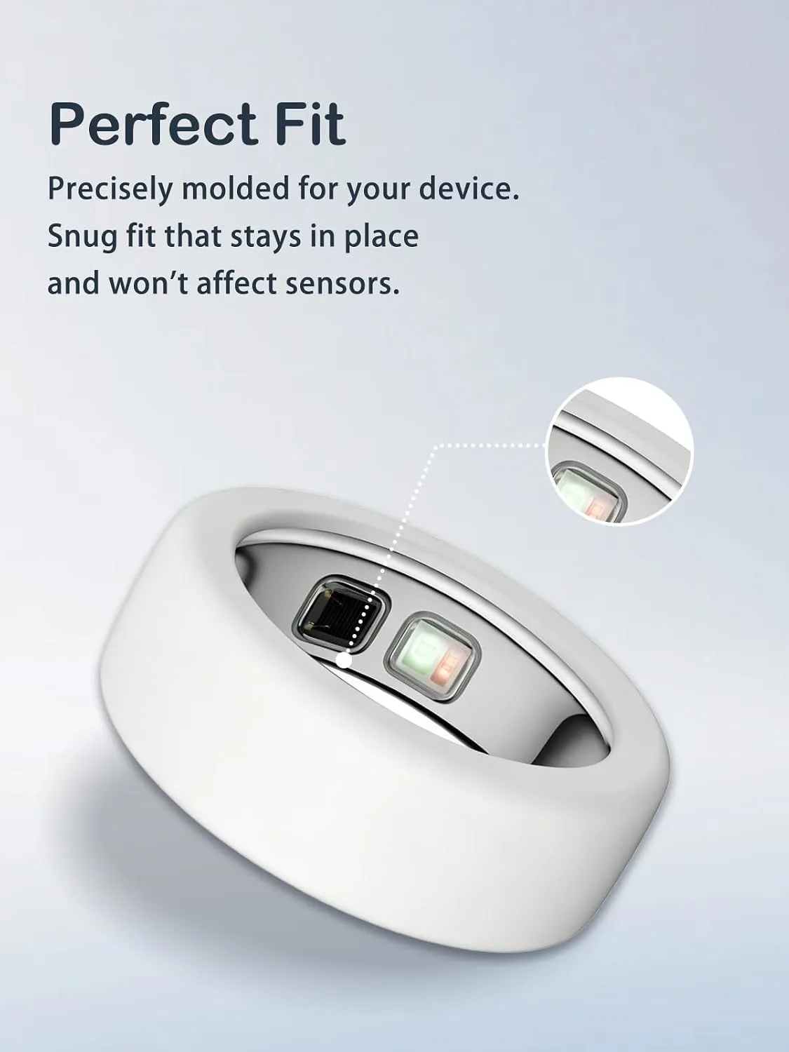 Silicone Case for Oura Ring 5, 2-Pack, S (6-9), Pink+ White