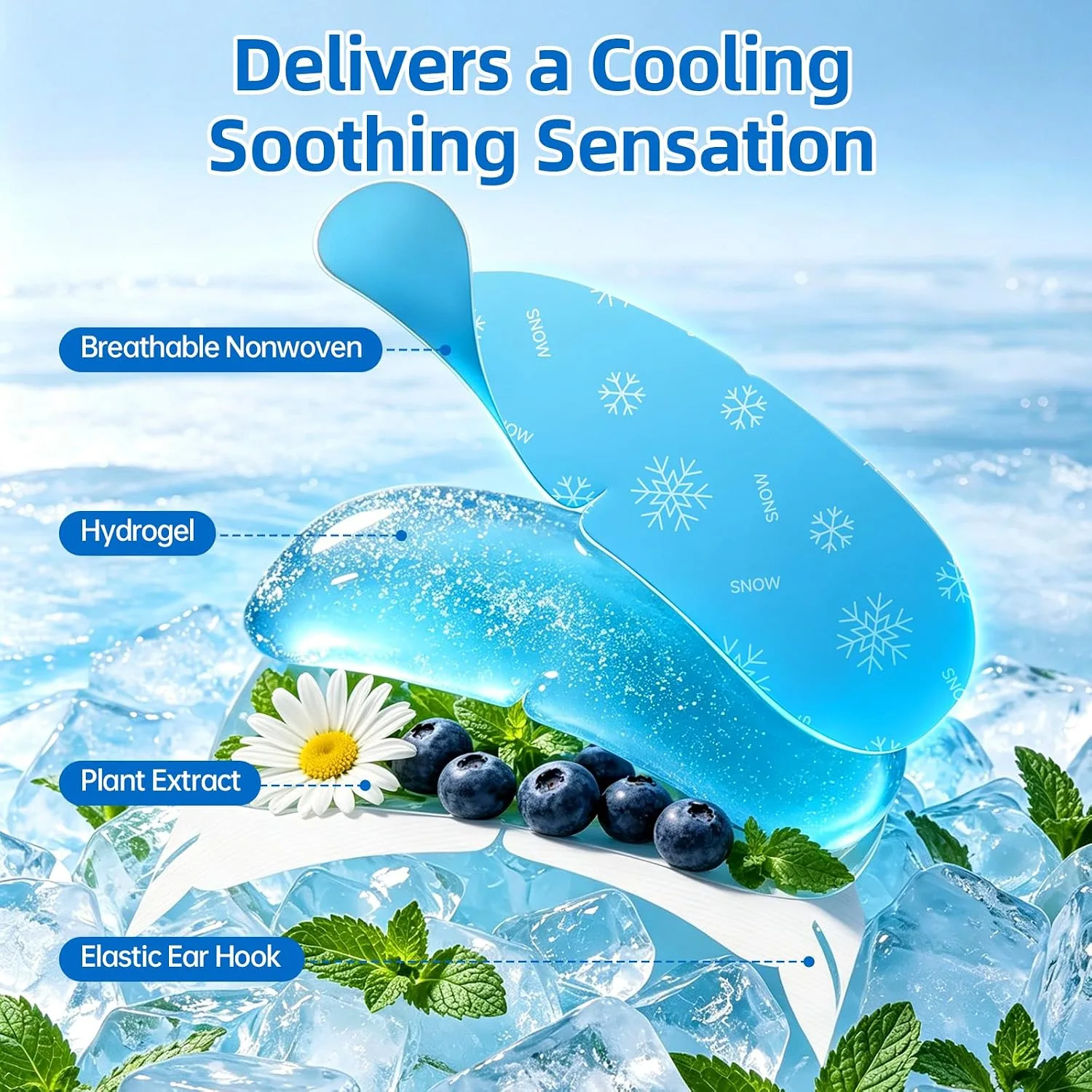 32 Pack Cooling Eye Mask, Cold Eye Mask & Ice Mask for Eyes