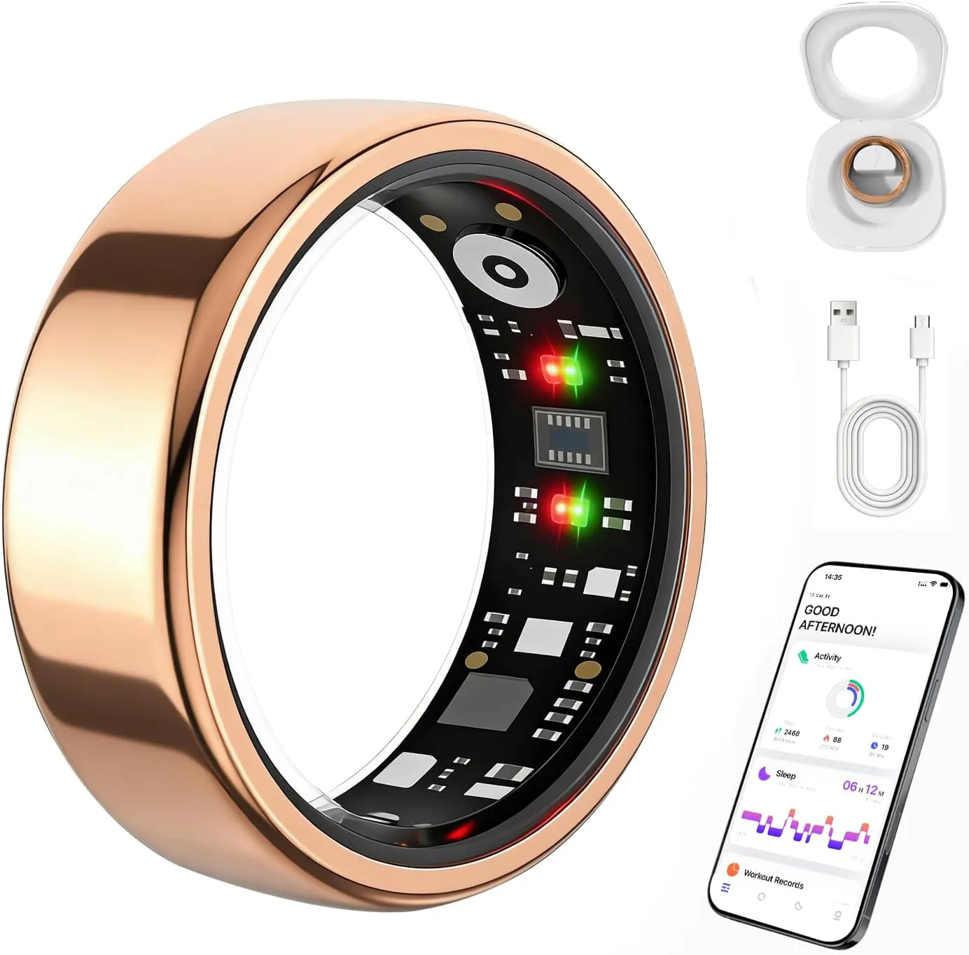 Anillo Inteligente AutrefoisElf Gen3 Rosado para Salud y Fitness