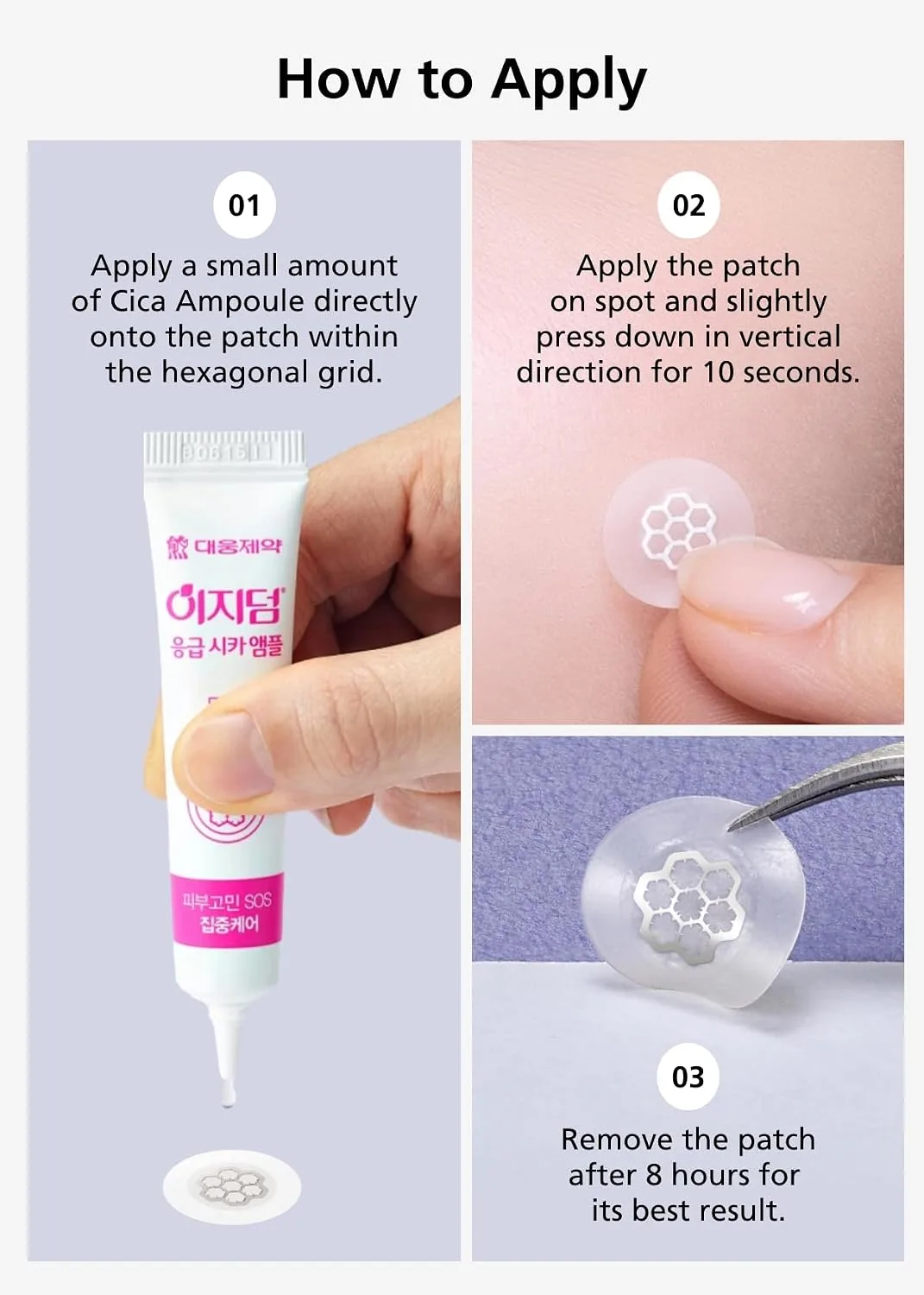 EasyDerm Quick Microdart Magnesium Pimple Patch 20ea - Cica Ampoule&Tweezer
