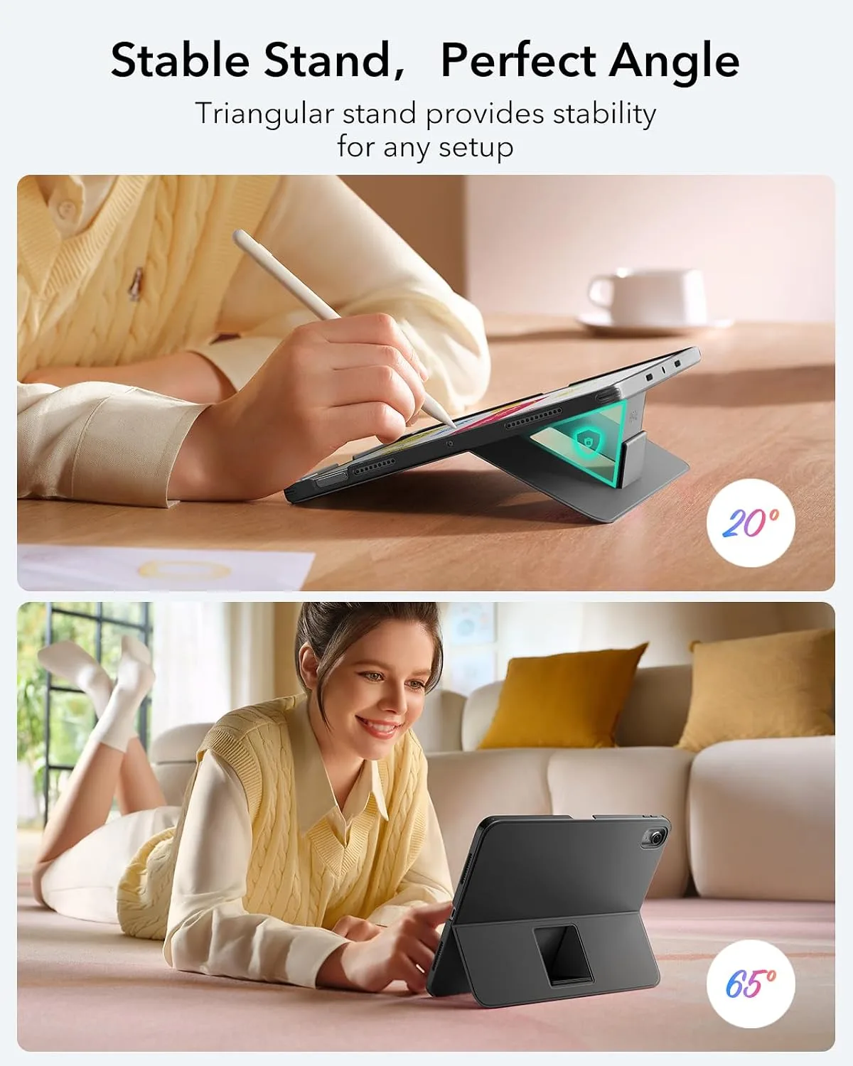 ESR for iPad (A16) 11th/10th Gen Case with Keyboard, Ultra-Light