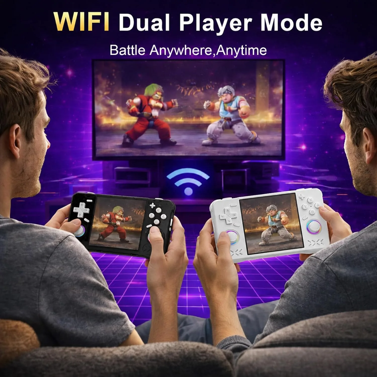 XF40H Retro Handheld Game Console, 4.0 Inch 4K HD IPS Screen, Linux 64-bit Open Source System, 18000+ Classic Games, WiFi Multiplayer Support, Portable Pocket Video Gaming for Adults (Black)