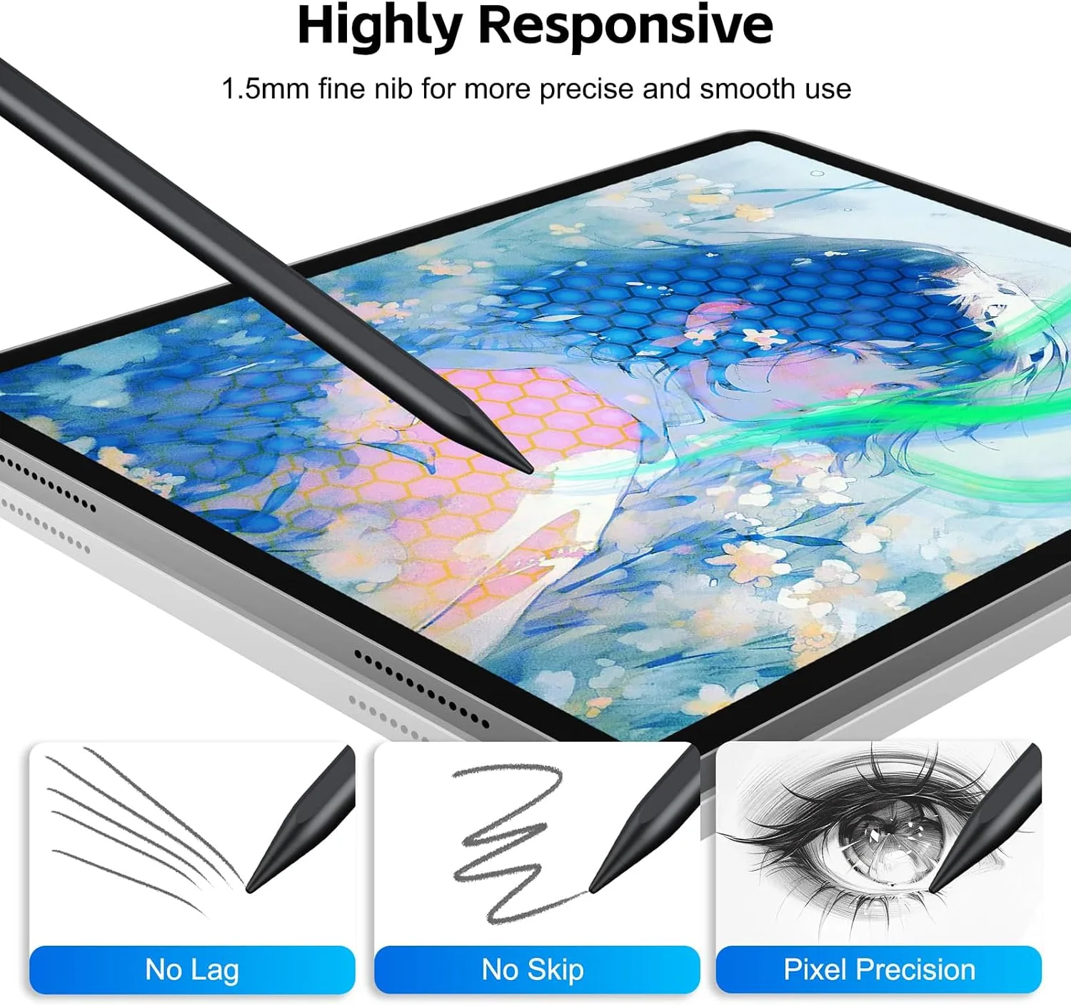 Stylus Pen for iPad 2026-2018 with 13mins Fast Charge,Tilt Sensitivity