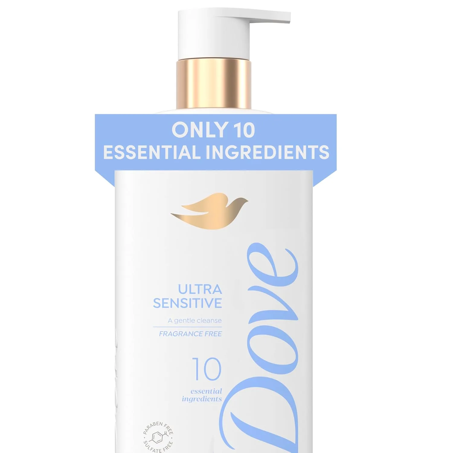 Dove Ultra Sensitive Serum Body Wash Fragrance Free 10 Ingredients, 18.5 oz