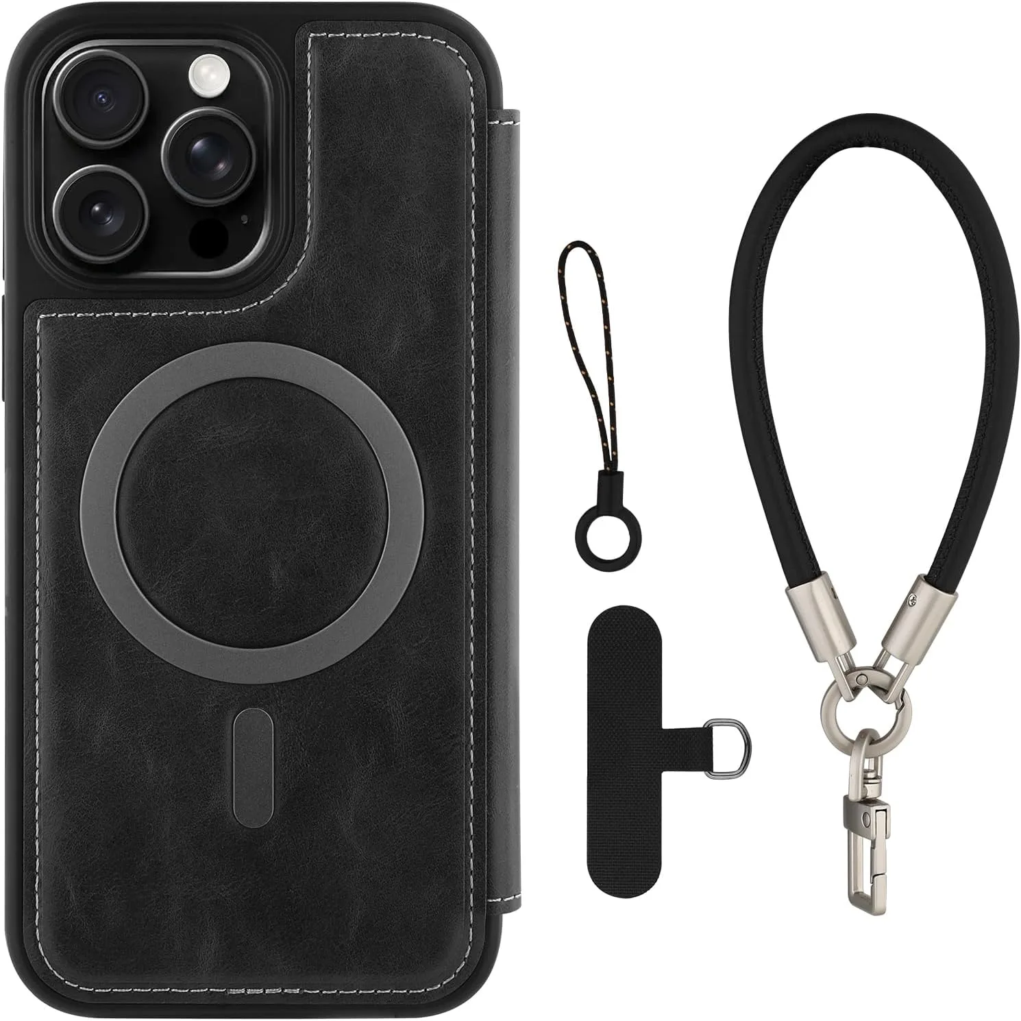 Wallet Phone Case Crafted for iPhone 16 Pro Grey