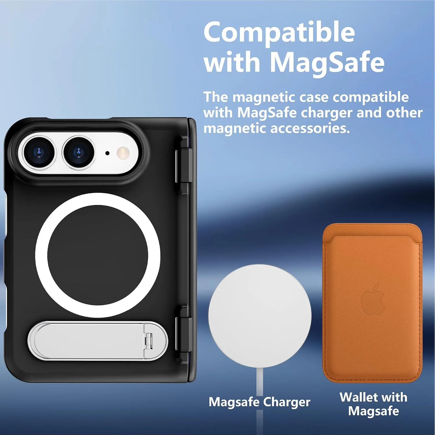 For iPhone Duo Case/iPhone Fold Case with Kickstand & Screen Protector
