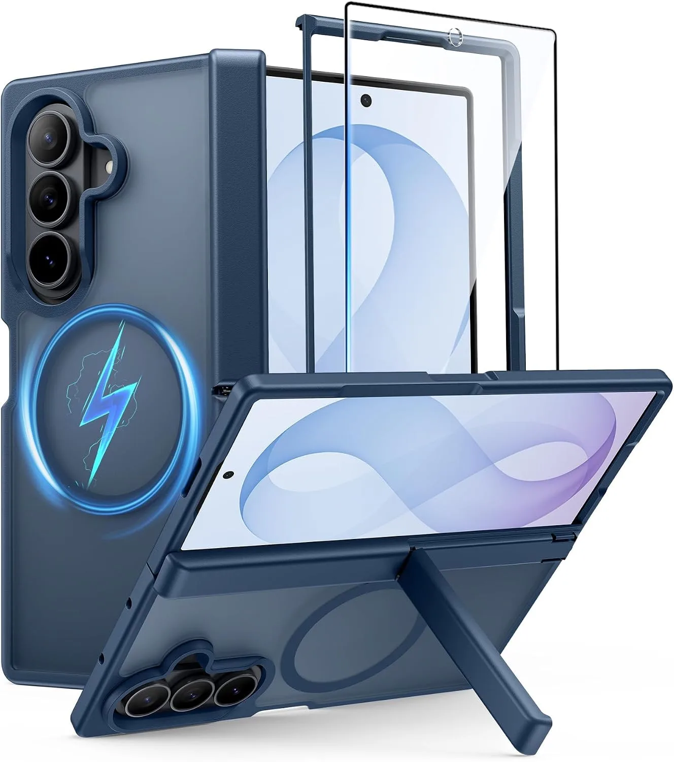 FNTCASE for Galaxy Z Fold 8 Ultra/Z Fold 7 Case Fit for MagSafe Blue