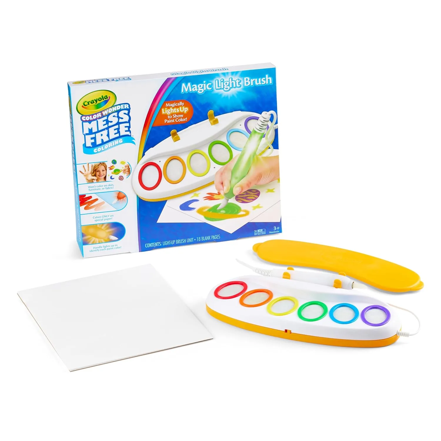 Crayola Color Wonder Magic Light Brush, Mess Free Painting for Kids, Age 3+