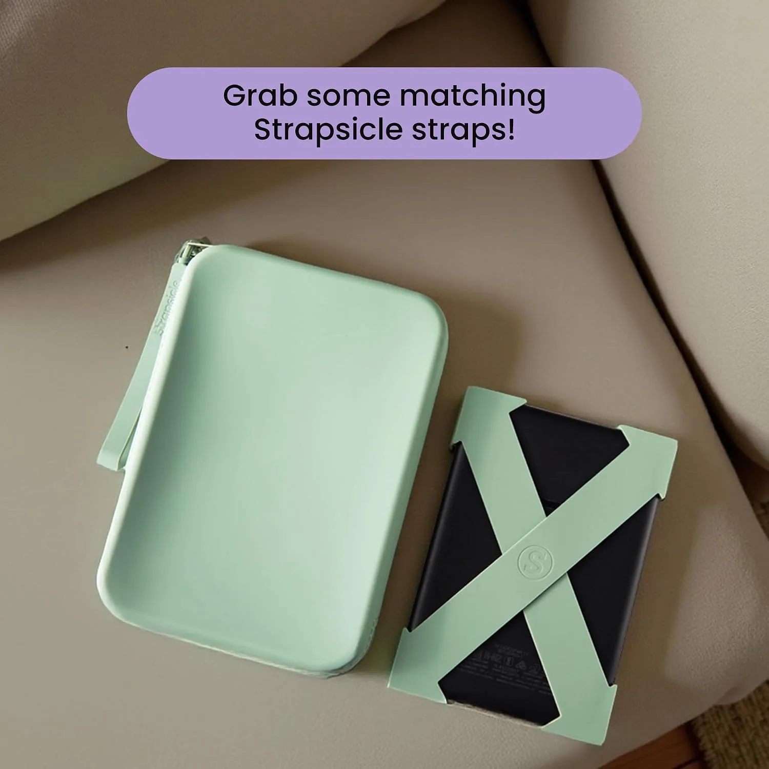 Strapsicle Silicone Clutch Bag for Your e-Reader and More - Lilac