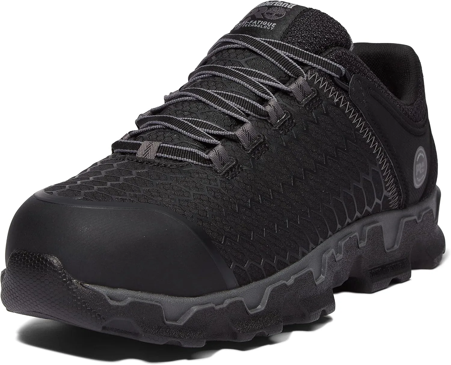 Timberland PRO Men's Powertrain Sport Alloy Safety Toe Industrial Athletic Work Shoe, Black/Grey-2024 New, 9