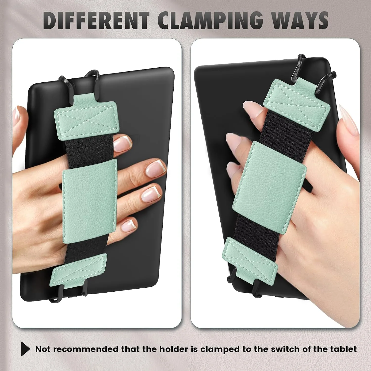 MoKo Soft Hand Strap for 6-8" Kindle eReaders Fire Tablet, Agave Green