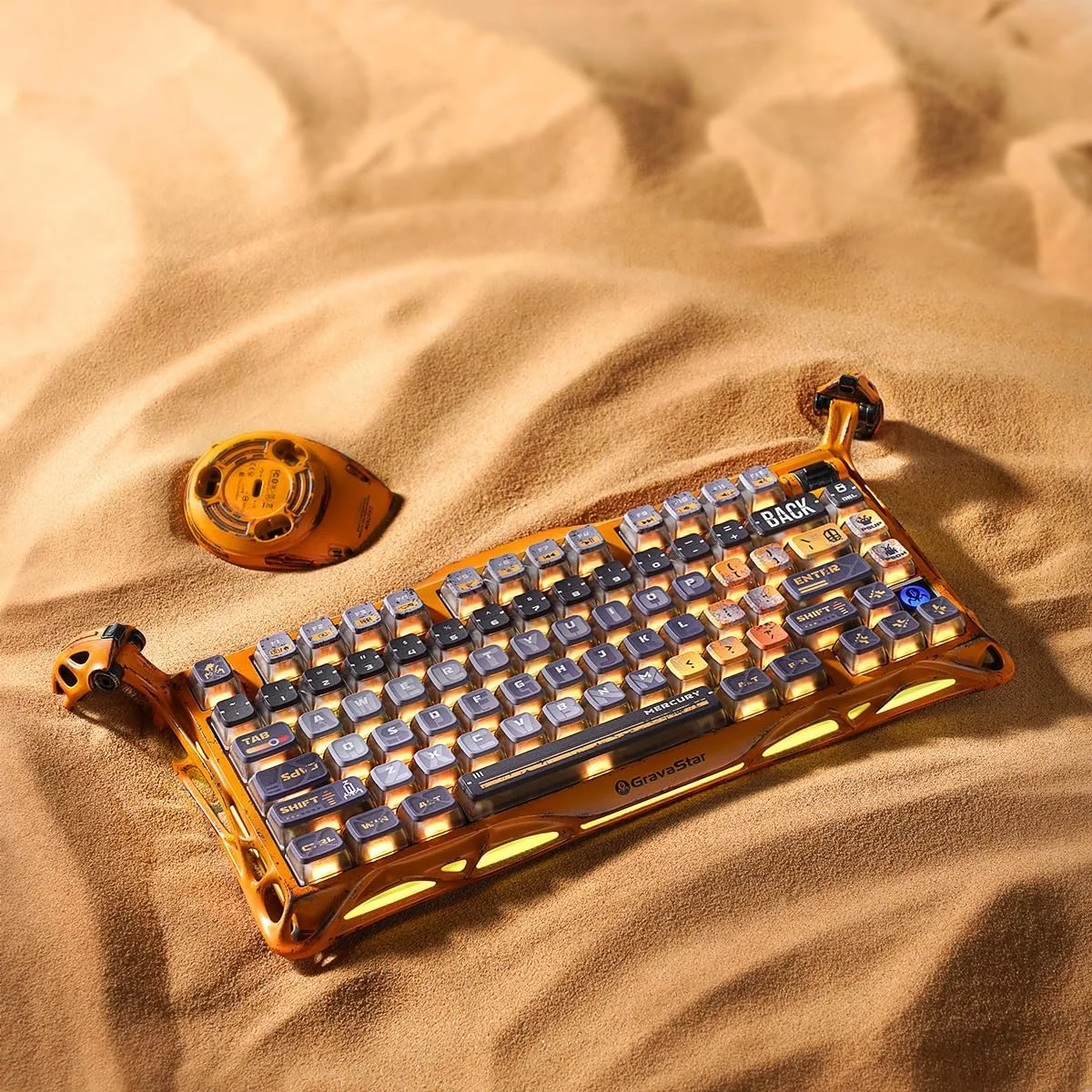GravaStar Mercury K1 Pro 75% Wireless Mechanical Gaming Keyboard, Hot-Swap