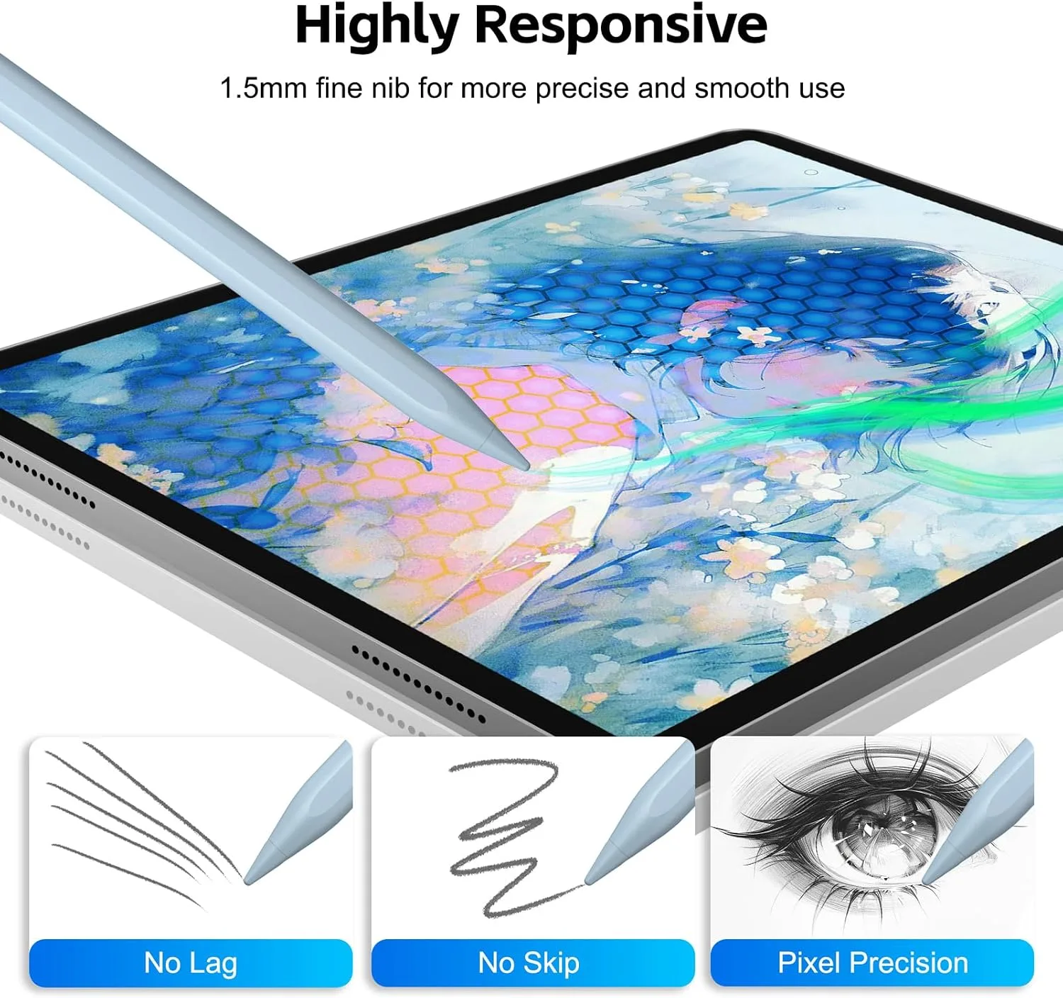 Stylus Pen for iPad 2026-2018 with 13mins Fast Charge,Tilt Sensitivity