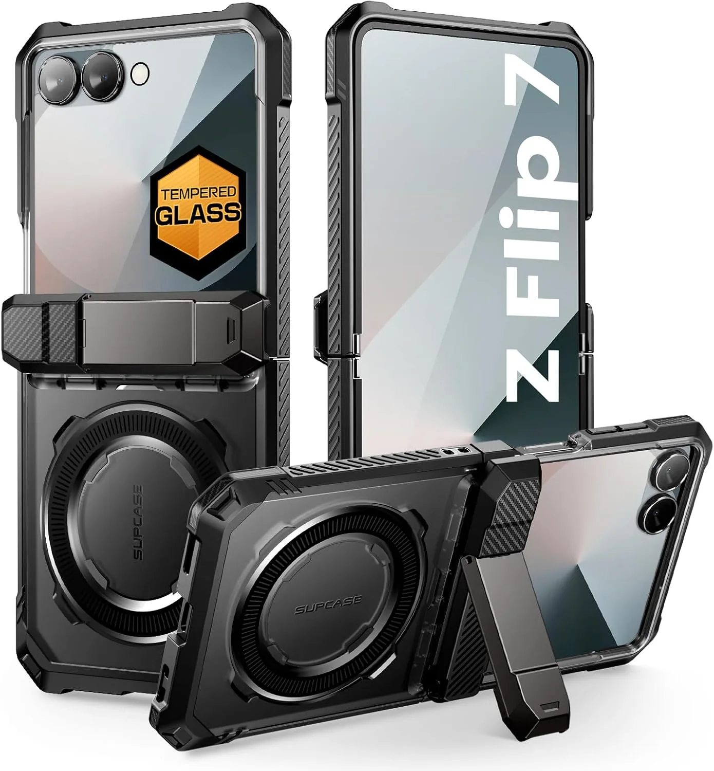 SUPCASE for Samsung Galaxy Z Flip 7 Case, Compatible with MagSafe, Black