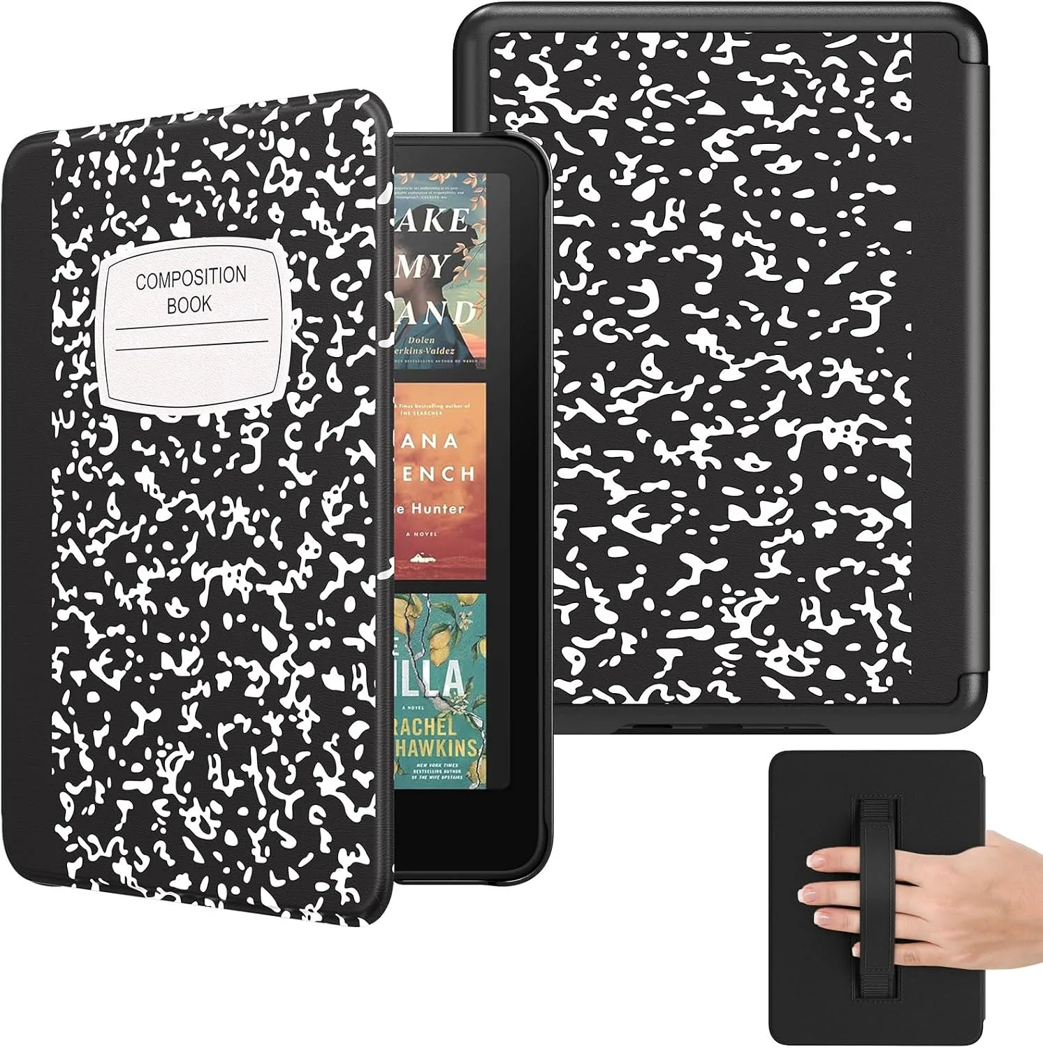 MoKo Case for 7" Kindle Paperwhite 12th Gen 2024, Notebook Black