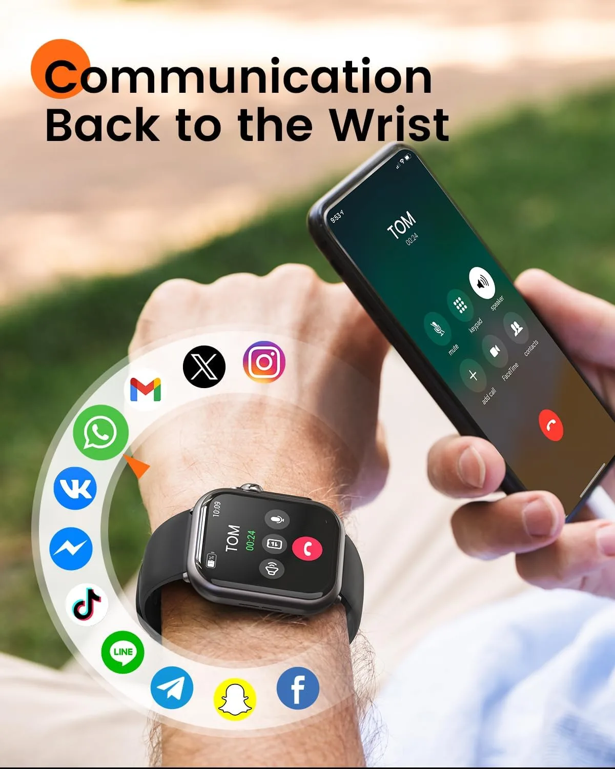 Smart Watches for Women Men,1.85" HD Smartwatch Fitness Trackers, 2 Bands