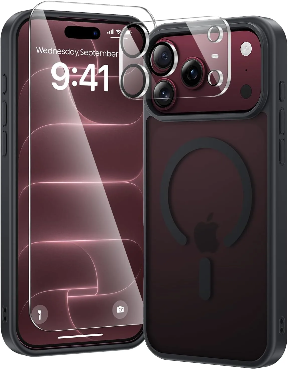toushion 3 in 1 for iPhone 18 Pro Max Case Matte Black