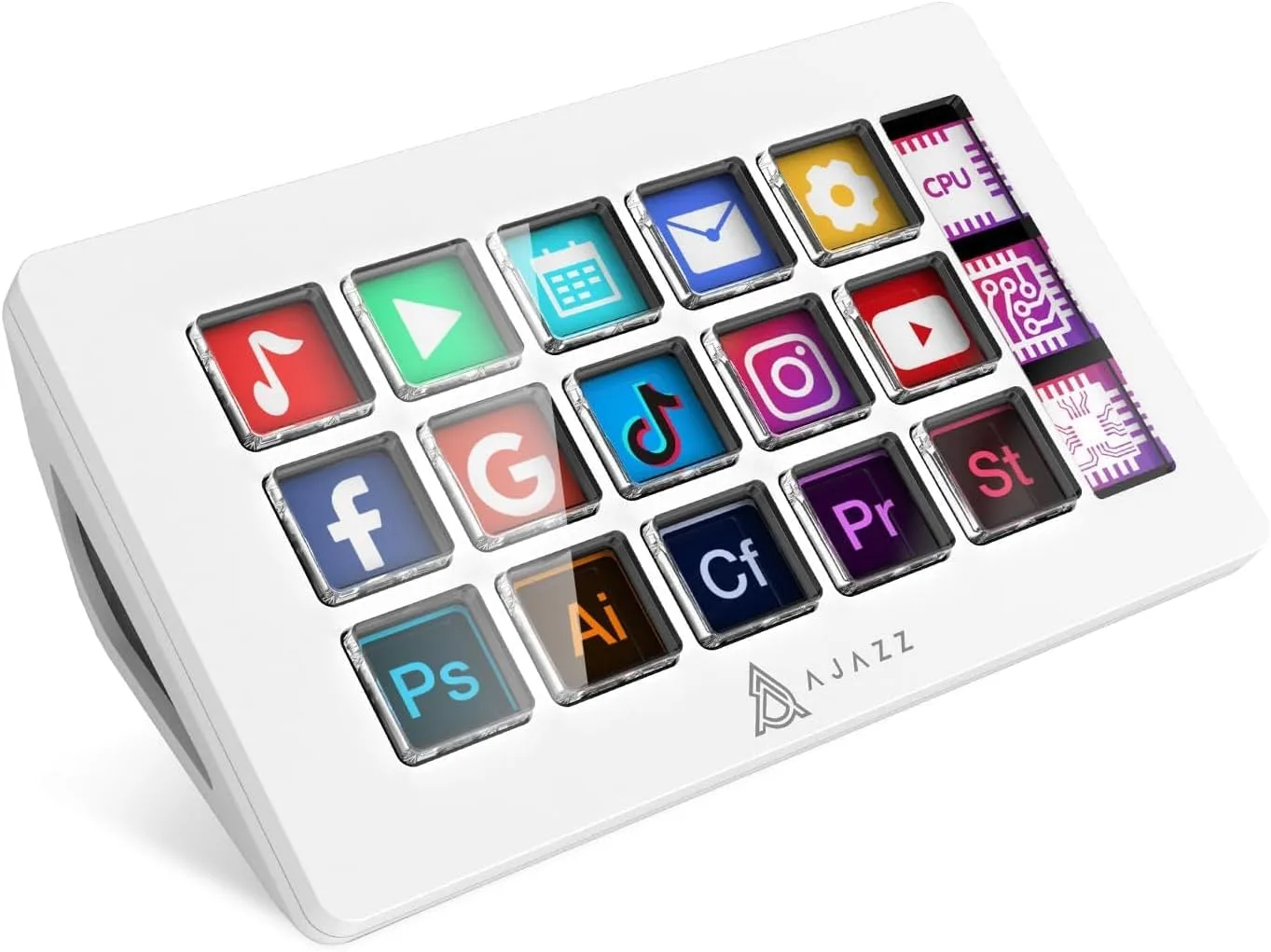 Teclado Gamer Manbasnake AKP153 Studio Deck 15 teclas macro Blanco