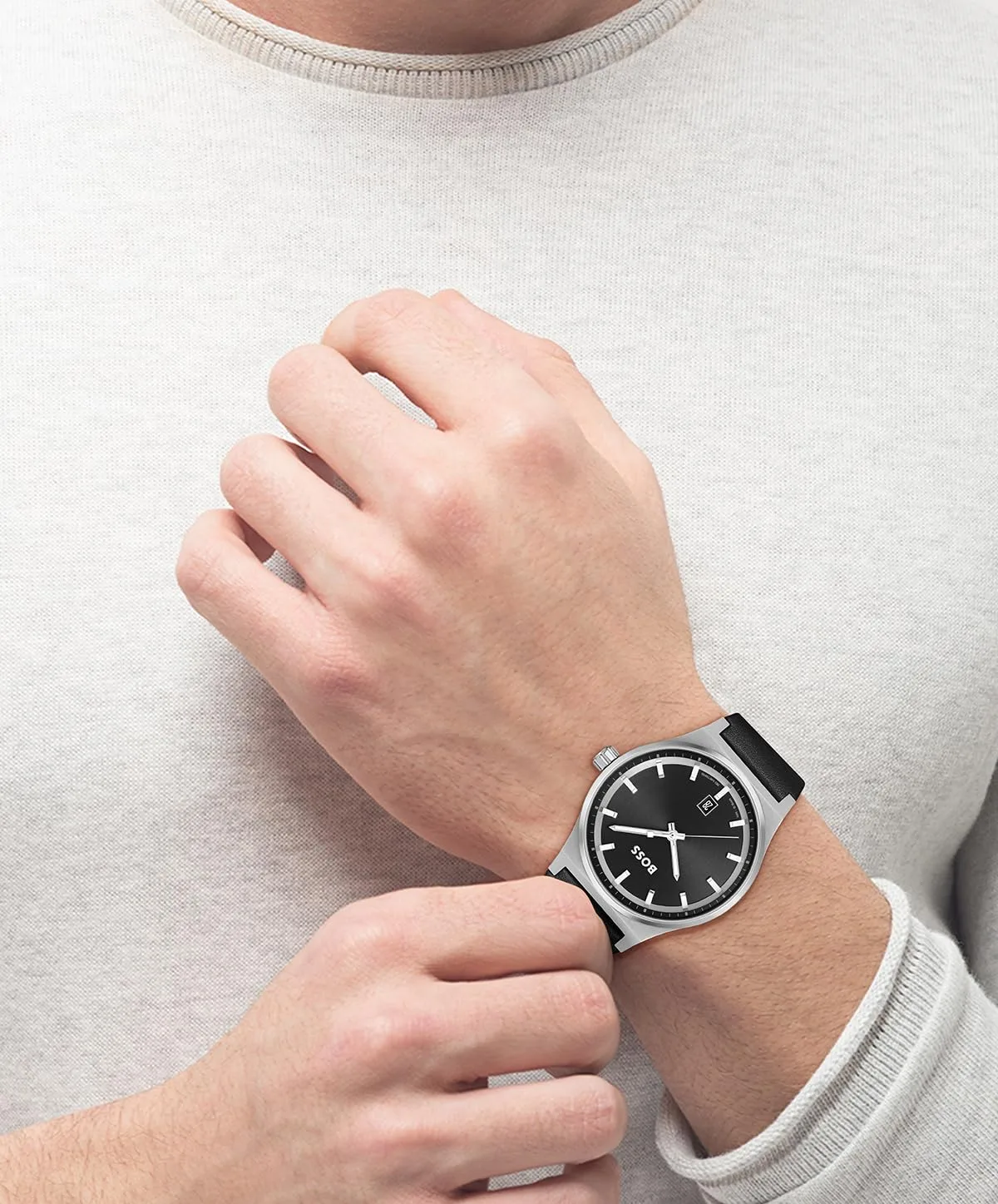 BOSS Candor Men's Quartz Watch with Date Indicator, Water Resistant up to 50 Meters 5ATM - Gift for Him