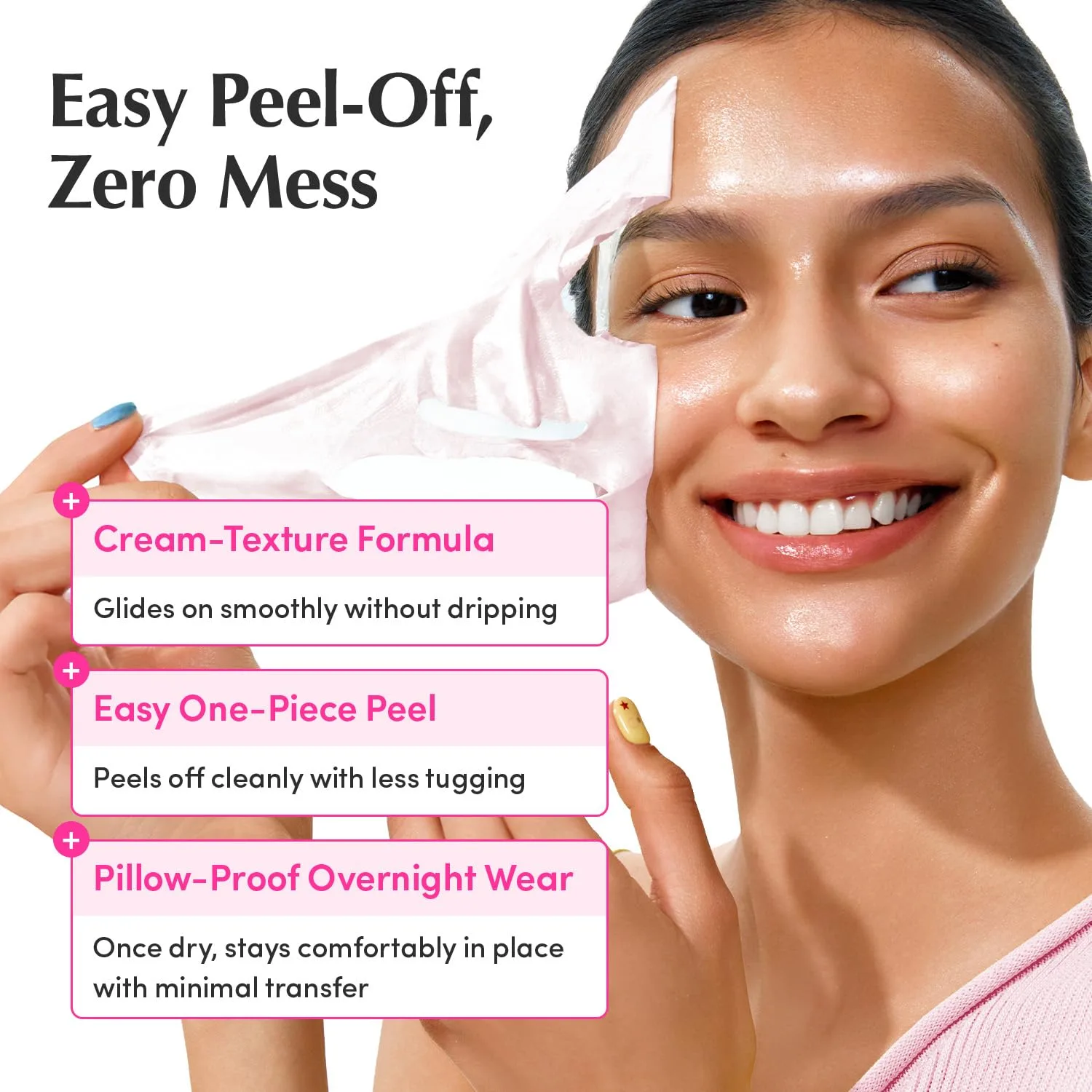 EQQUALBERRY NAD+ Peptide Boosting Night Wrapping Mask | Easy Peel Off Overnight Facial Mask for Face, Neck Lifting & Firming | Glowing Glass Skin | Korean Skin Care, 2.53 fl.oz