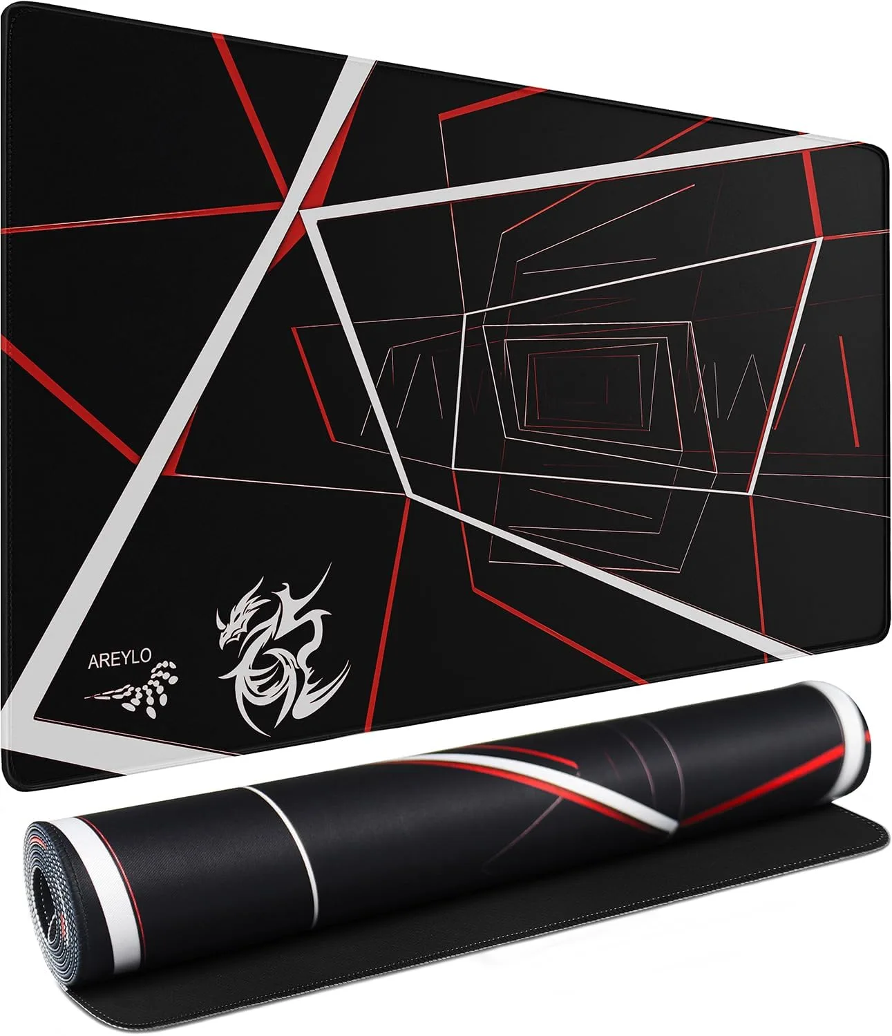 Mousepad grande para gaming Areylo 80x40 cm rojo