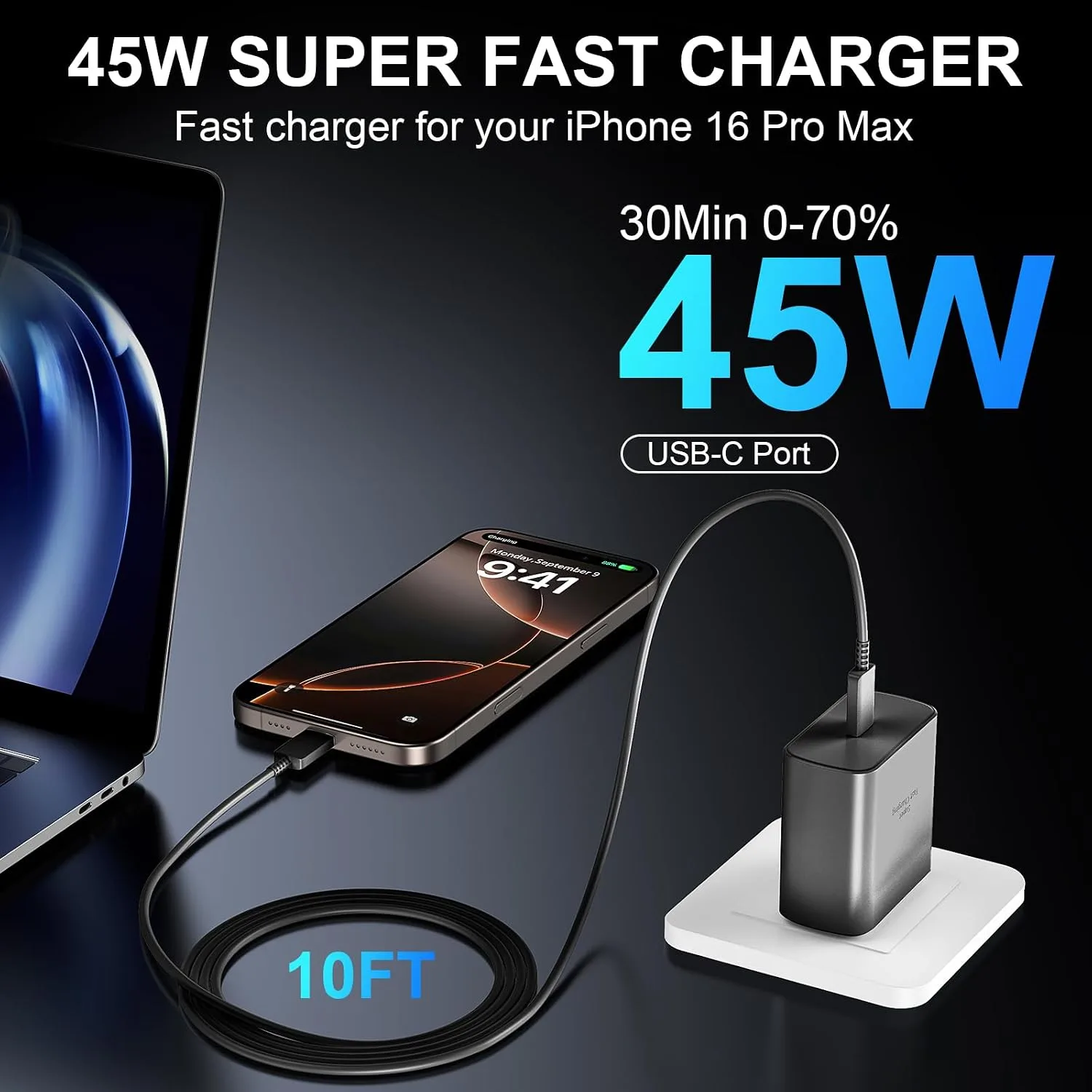 iPhone 18 17 Pro Max Charger Fast Charging 45W USBC iPhone Duo Fast Charger