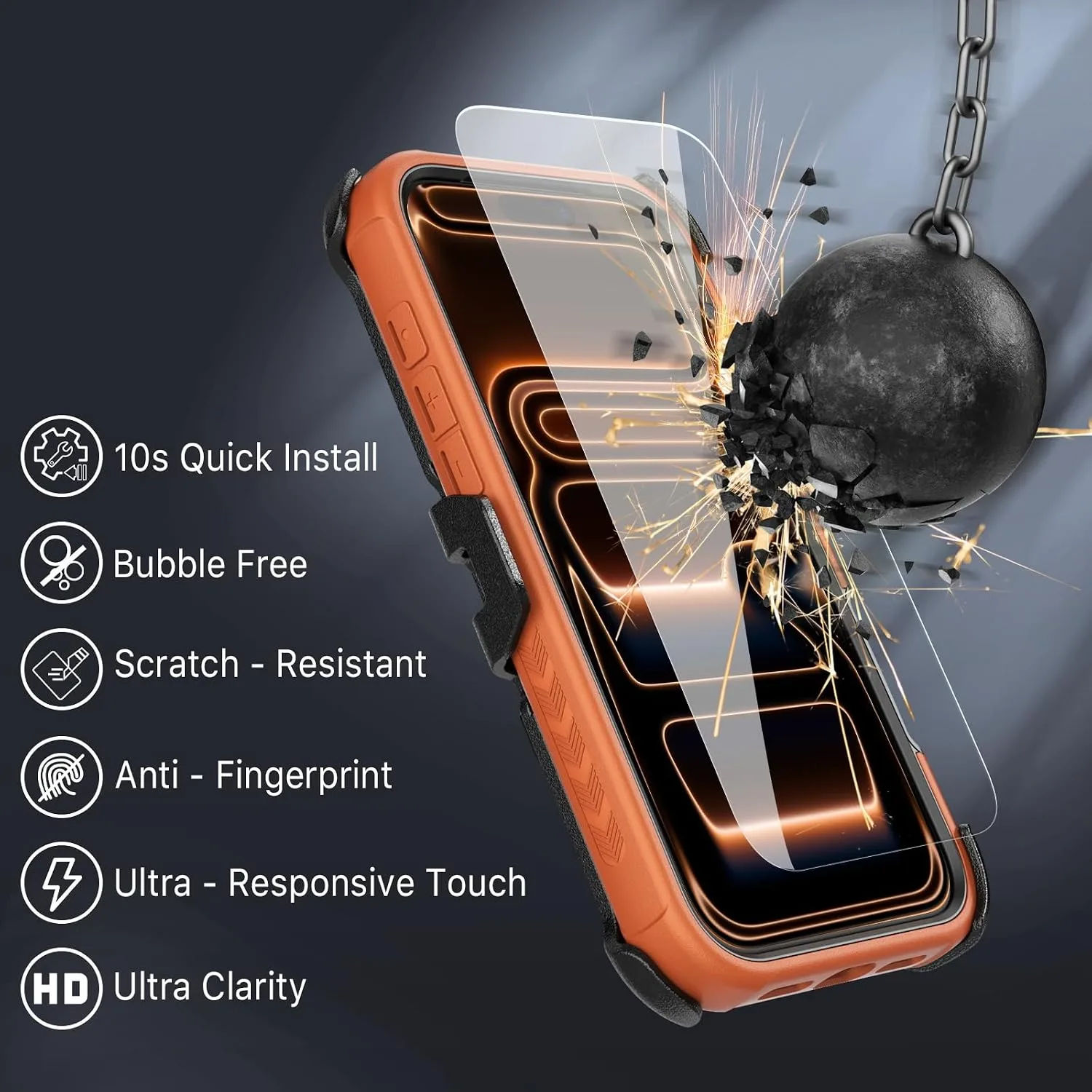 M MYBAT PRO for iPhone 17 Pro Max Case with Belt Clip Holster
