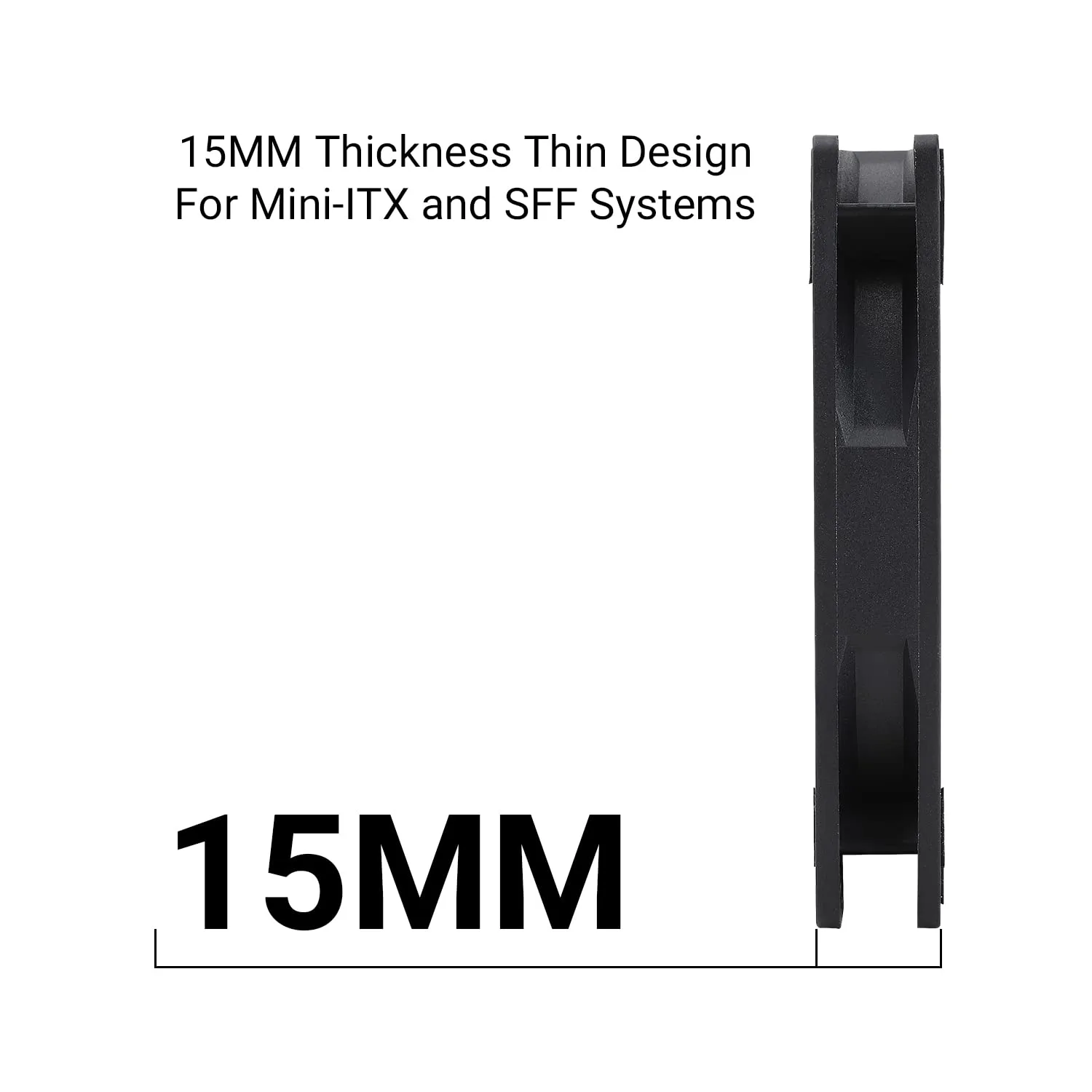 Thermalright TL-9015B CPU Fan, Computer Case Cooling Quiet 4pin PWM PC Fan with 15mm Slimline Cooler, 2700RPM Speed, 92mm CPU Cooling(Black)