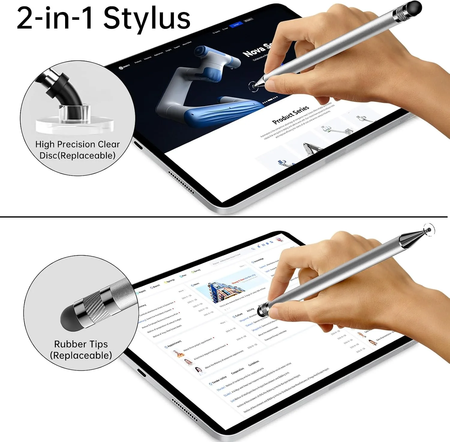Bopomofo Stylus(5 Pcs),2-in-1 Stylus Pen for Touchscreen,Capacitive Stylus