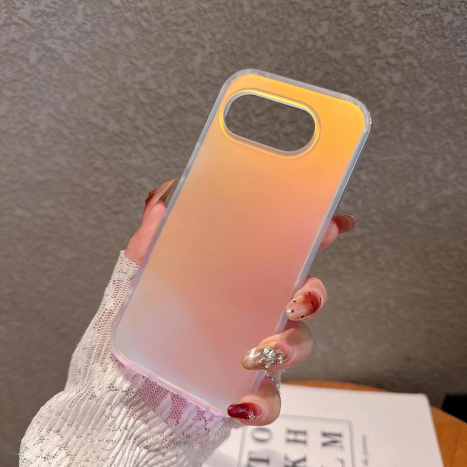Magnetic for Google Pixel 10A Case Women, [Holographic Iridescent Color Changing Effect] Fashion Slim Cute and Unique Matt Protective Phone Cover for Pixel 10A