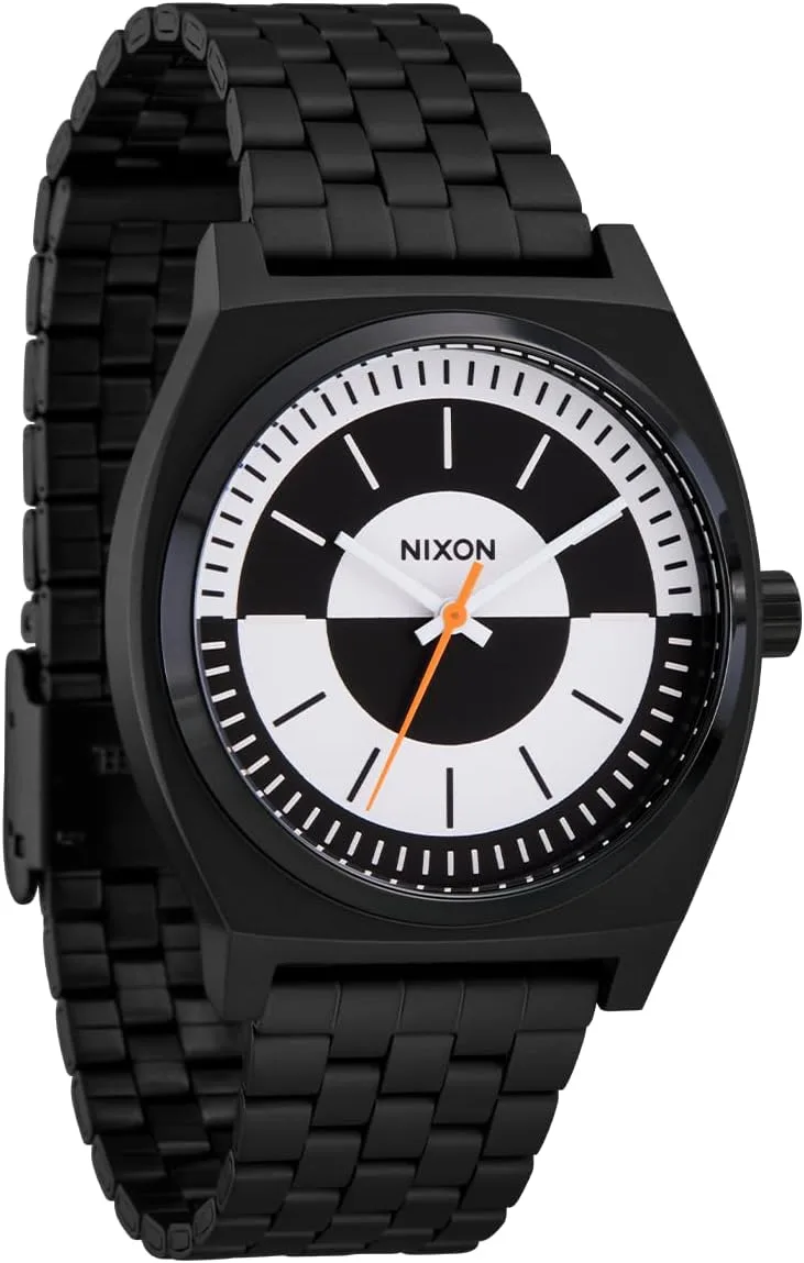 NIXON Time Teller A045 - 100m Water Resistant Men's Analog Fashion Watch (37mm Watch Face, 19.5mm-18mm Stainless Steel Band)