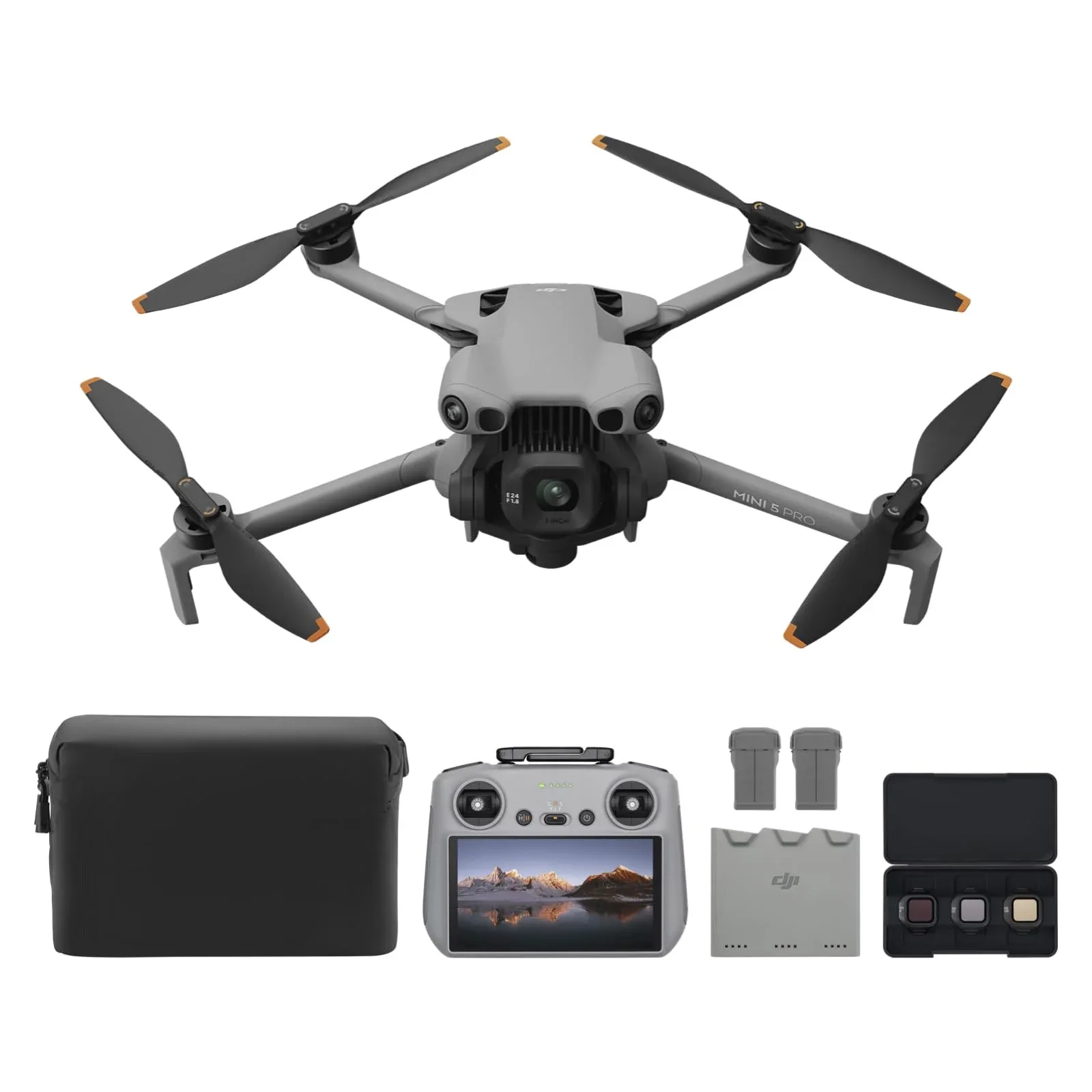 Drone DJI Mini 5 Pro Fly More Combo con control remoto DJI RC 2 y cámara CMOS 1 pulgada