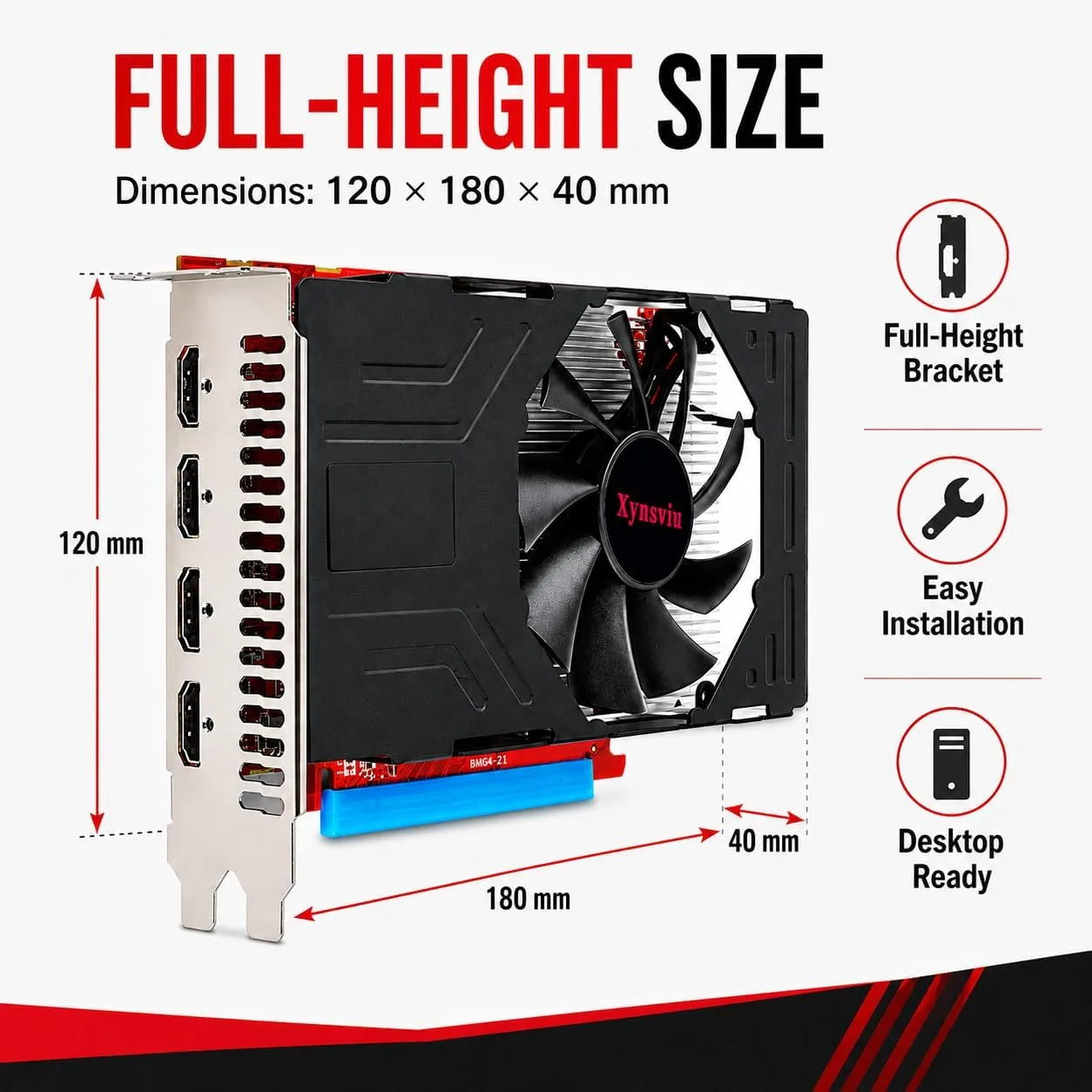 RX560 4GB GDDR5 4 HDMI Multi Monitor Graphics Card