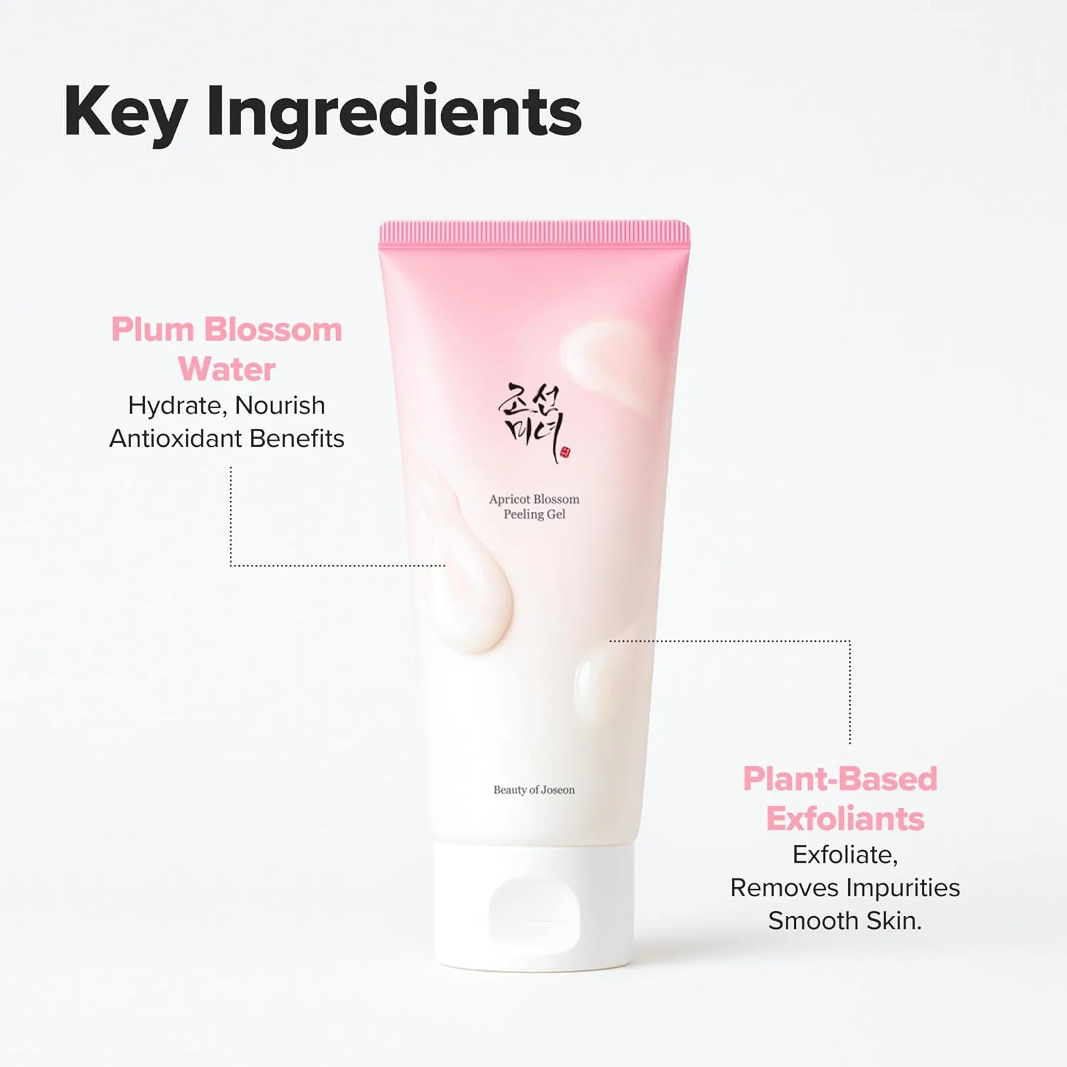 Beauty of Joseon Apricot Blossom Peeling Gel Soft Exfoliating Face and Body Scrub Dead Skin Cells Remover for All Skin Types, Korean Skincare for Men Women, 100ml, 3.38 fl.oz