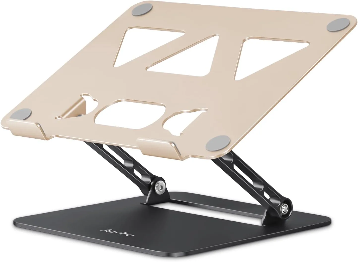 Base para laptop Aoviho ajustable para escritorio 10-15.6 pulgadas dorado lunar