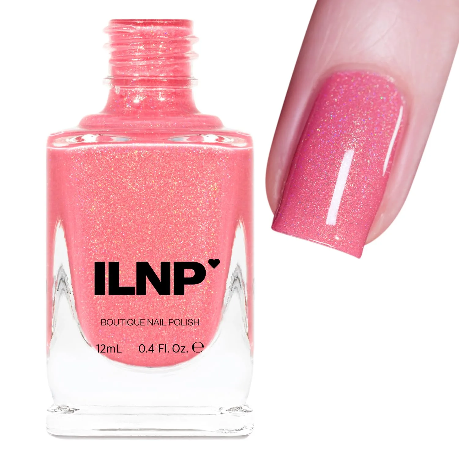 ILNP Cutie Pop - Rosy Pink Holographic Nail Polish