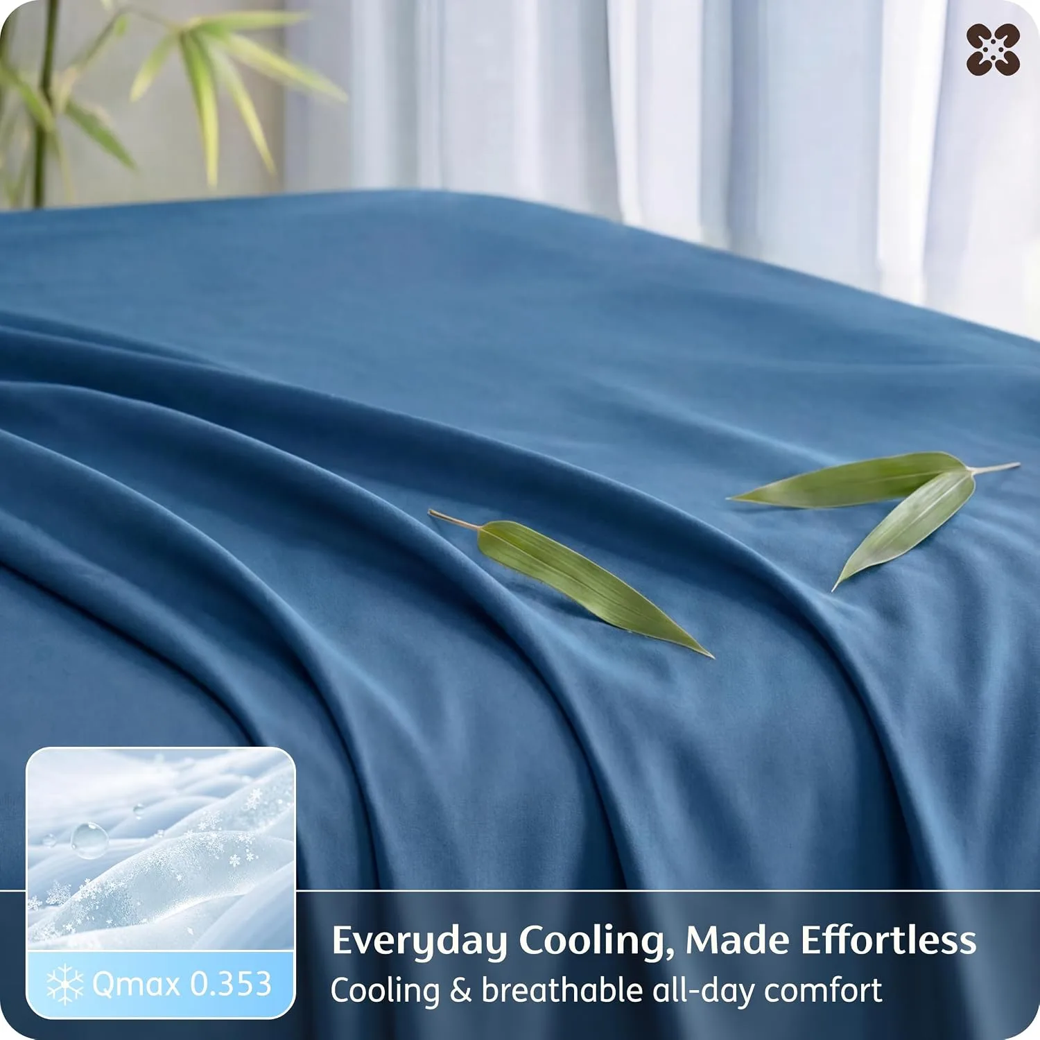 Bedsure PureWoven 100% Rayon Derived from Bamboo, Full Size Sheets, 4 PCS