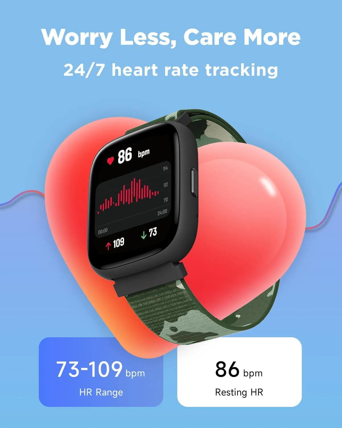 BIGGERFIVE Smart Watch for Kids, 1.8" Fitness Tracker Watch with Pedometer