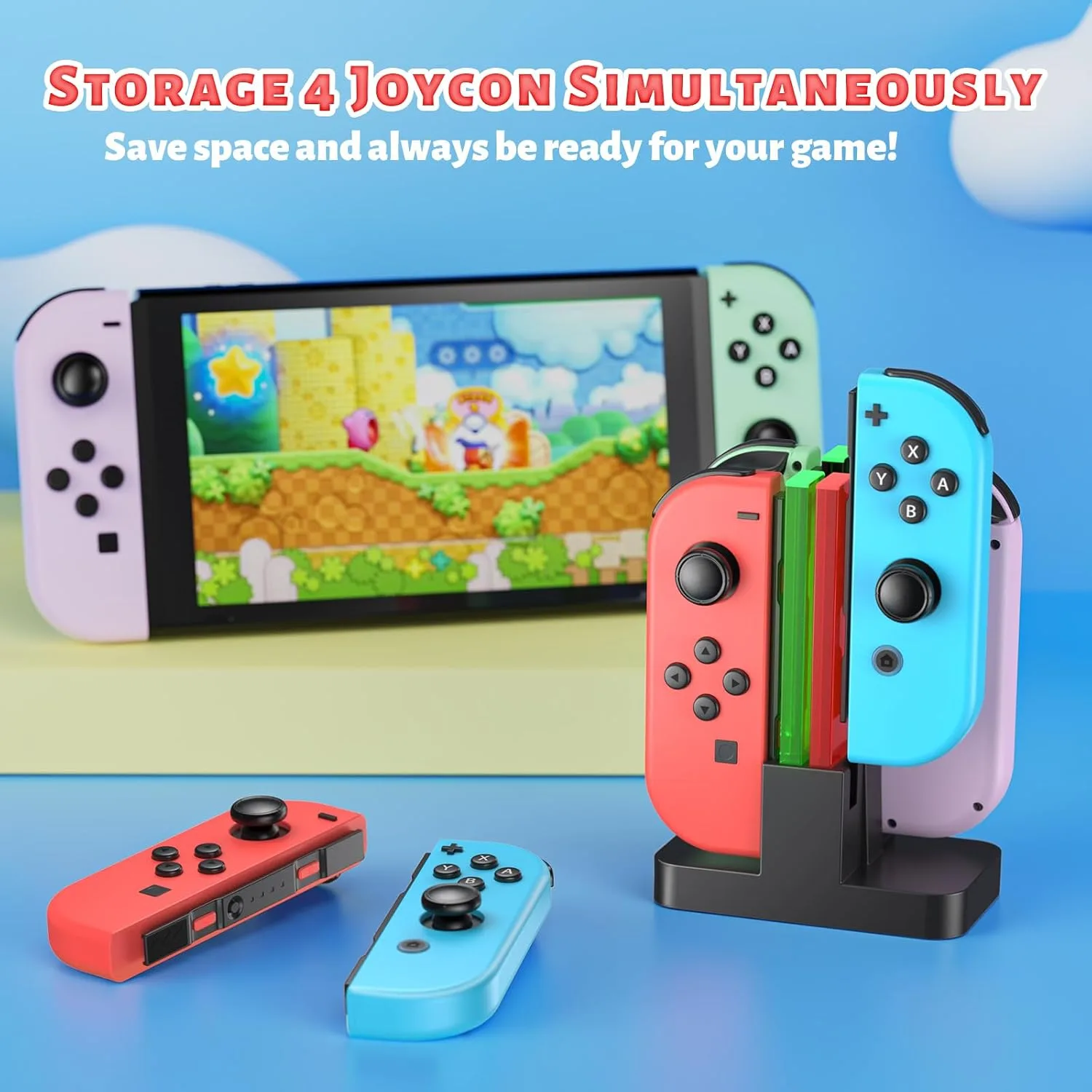 FASTSNAIL Switch Controller Charging Dock for Nintendo Switch for JoyCons